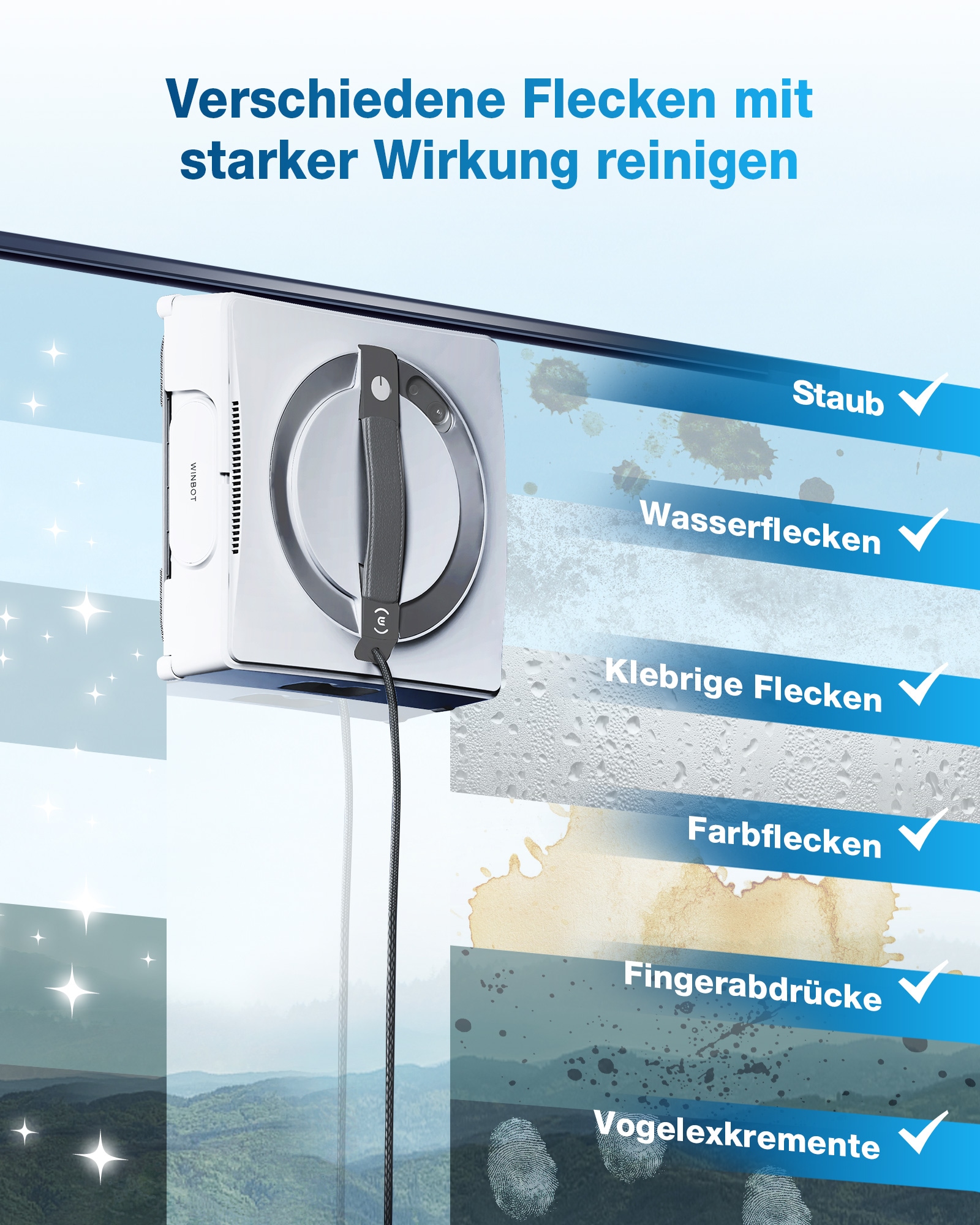 ECOVACS Fensterputzroboter »WINBOT W2 OMNI«, mit tragbarer Basisstation