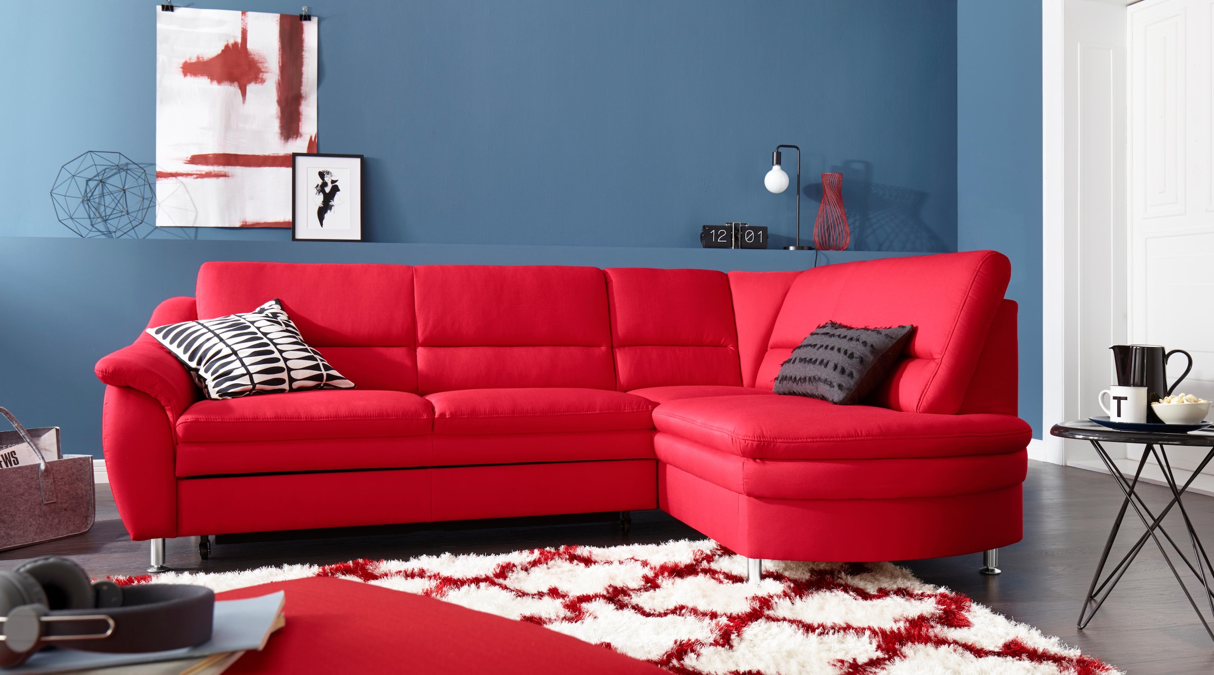 sit&more Ecksofa »Cardoso L-Form«, mit Federkern, wahlweise mit Bettfunktio günstig online kaufen