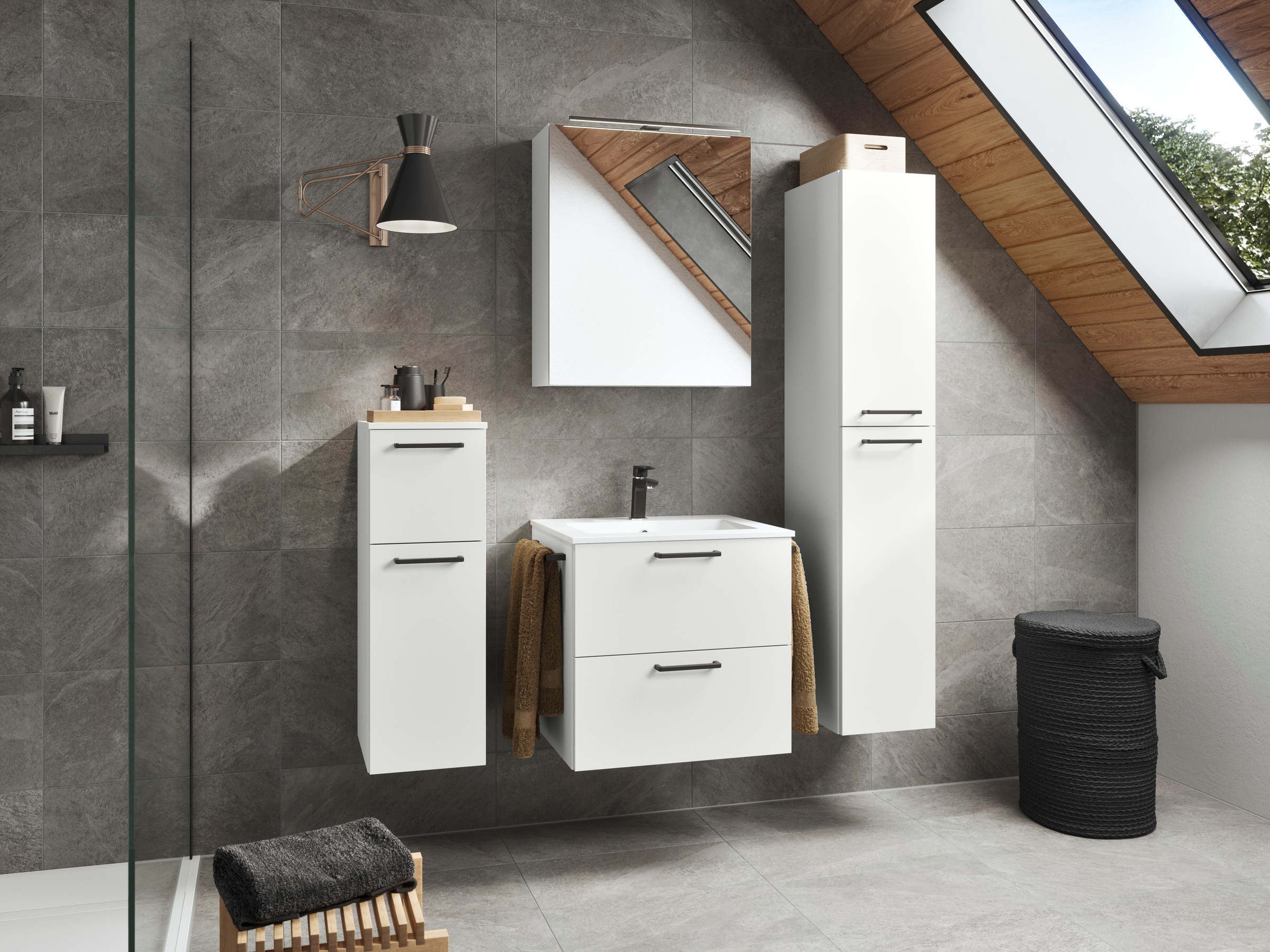 nobilia® Badmöbel-Set »Tolvina« vormontiert, mit Soft-Close, 4 Stk. tlg.