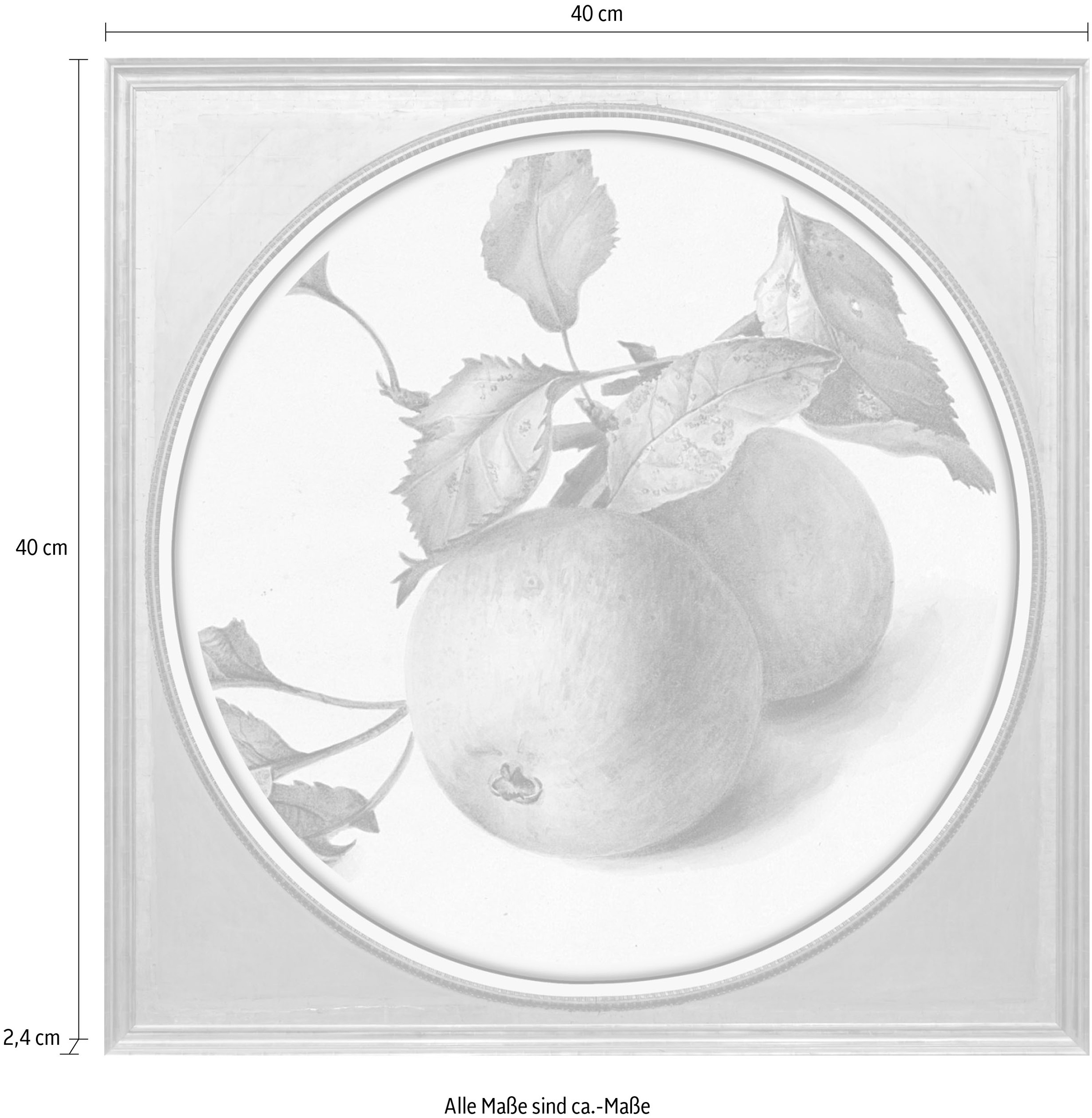 queence Acrylglasbild »Apfel«, Obst-Gemälde-Kunst-Obst Bilder, Fine Art-Print in Galeriequalität