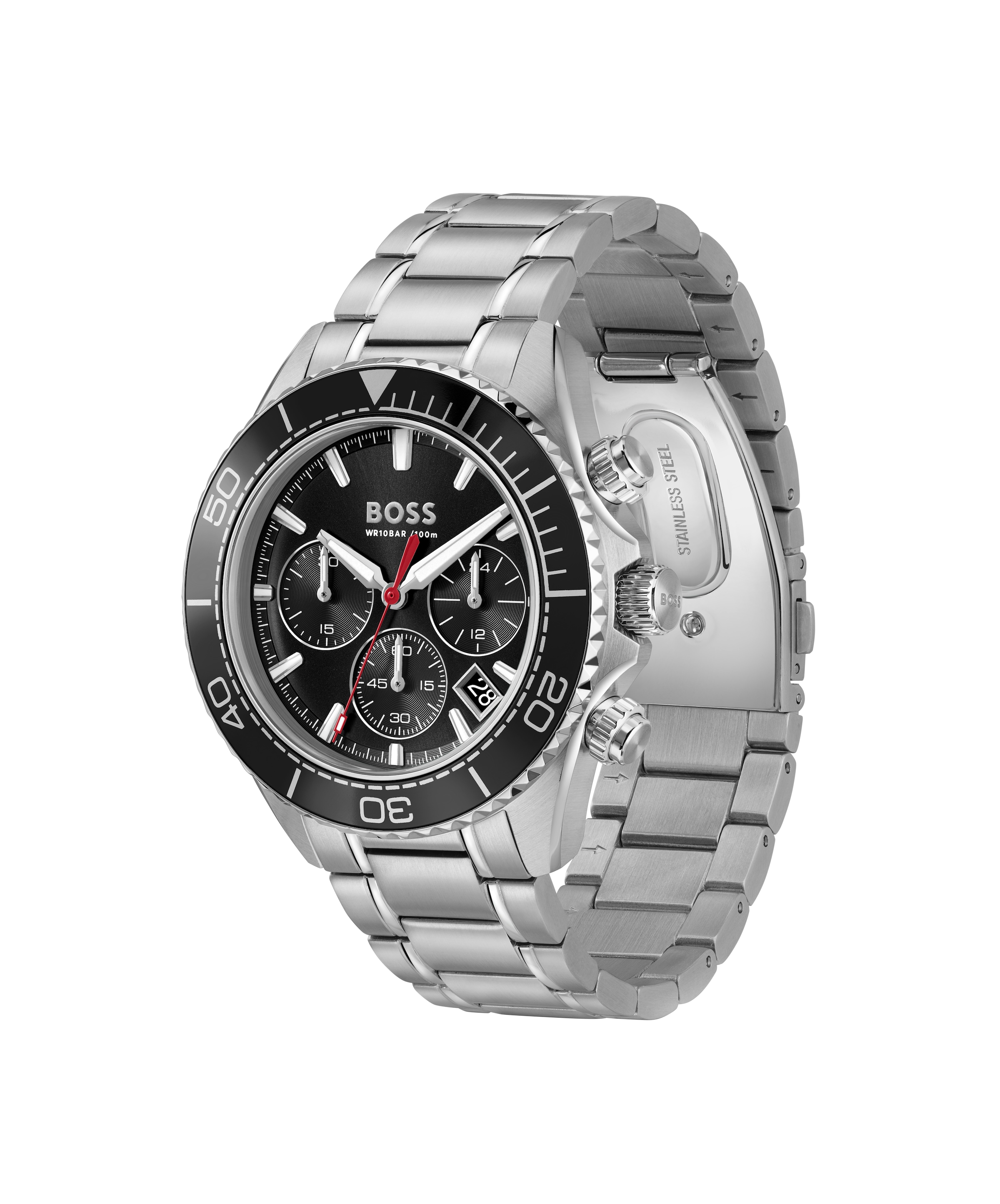 BOSS Chronograph »SEALINER« Quarzuhr, Armbanduhr, Herrenuhr, Edelstahlarmband, analog, Tag