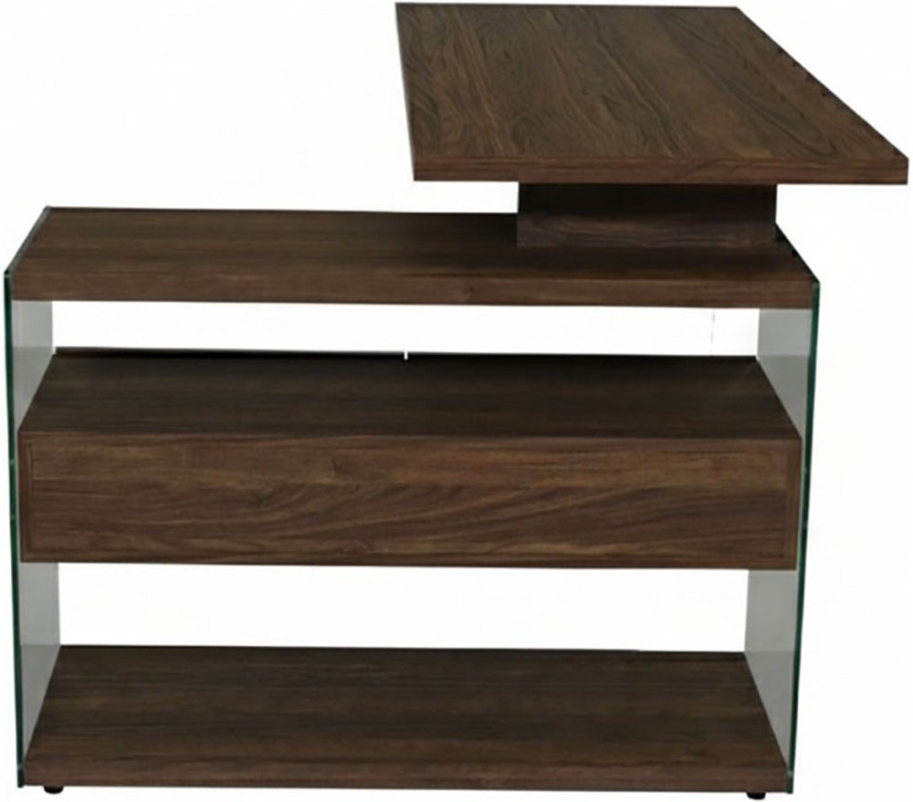 Jahnke Eckschreibtisch »LUX C 15 E« Eckschreibtisch,Glas,wechselseitig montierbar,2 Schubladen,B:145 cm