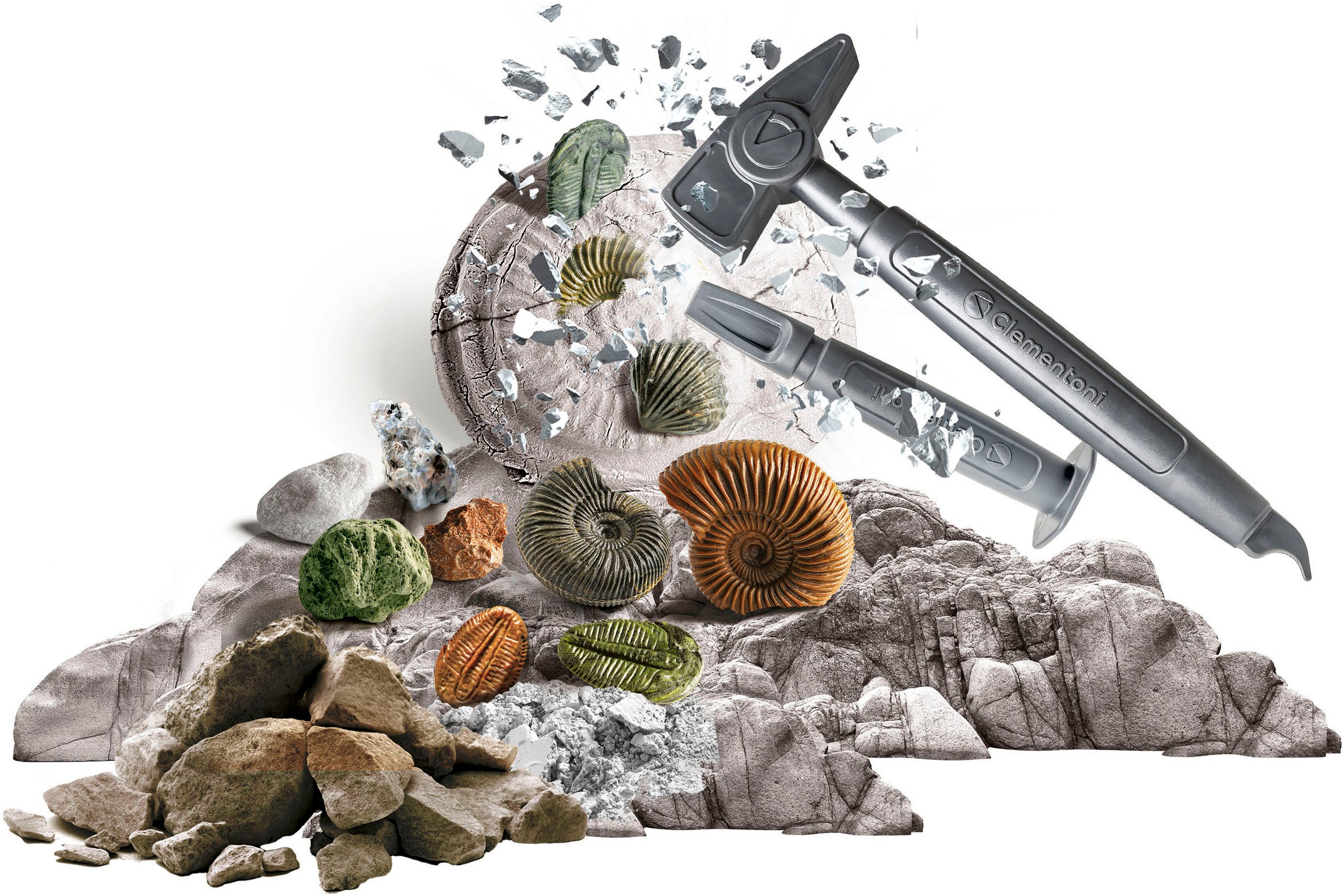 Clementoni® Experimentierkasten »Galileo Discovery, Ausgrabungs-Set Fossilien & Mineralien«, Made in Europe