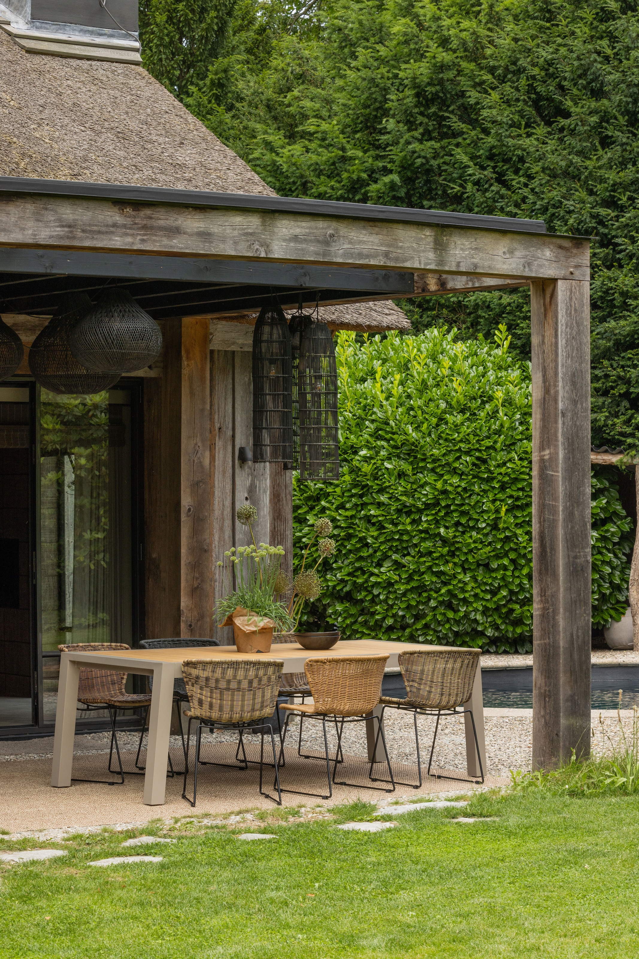 WOOOD Esszimmerstuhl »Wings aus geflochtenem Poly-Rattan mit Stahlgestell H 78 cm« () (Set, 2 St), für den Innen- und Außenbereich geeignet