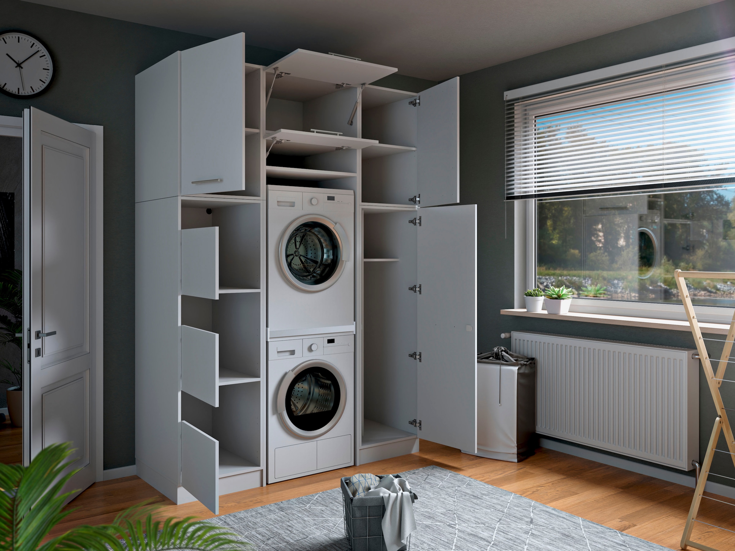 Laundreezy Mehrzweckschrank-Set »Laundreezy, 6-tlg. Mehrzweckschrank-Set B/H/T 168/238/68 cm« 6 Stk. tlg.