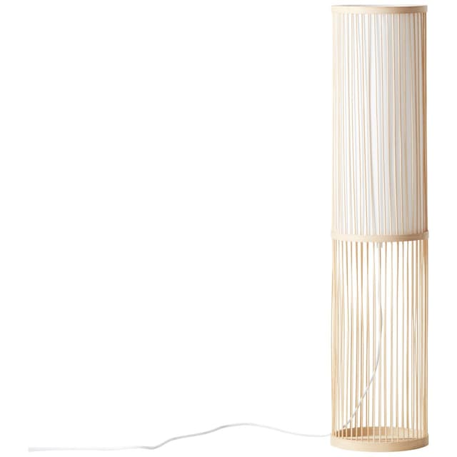 Brilliant Stehlampe »Nori«, 1 flammig-flammig, 90,5 cm Höhe, Ø 20 cm, E27,  Bambus/Textil, natur/weiß online kaufen