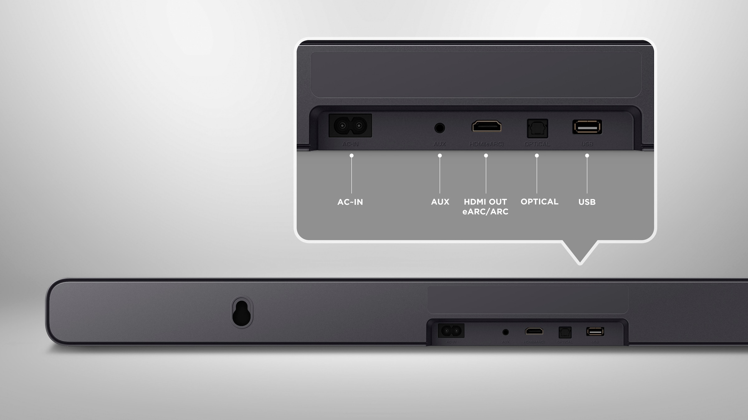 TCL Soundbar »S45H 2.0 Kanal DTS Virtual:X«, Dolby Atmos, Bluetooth 5.2, HDMI, 220 Watt, Wandhalterung, Subwoofer