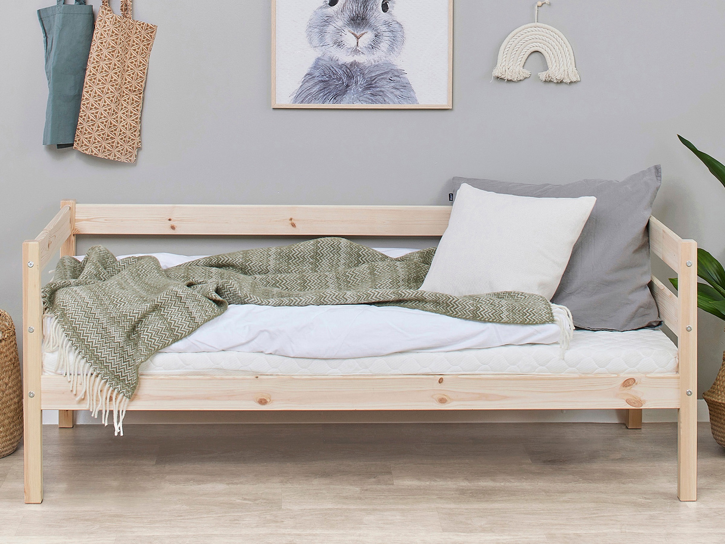 7. Bild von Hoppekids Einzelbett »ECO Comfort«, (Set), mit Rollrost in 8 Farben, wahlweise mit Matratze und Absturzsicherung