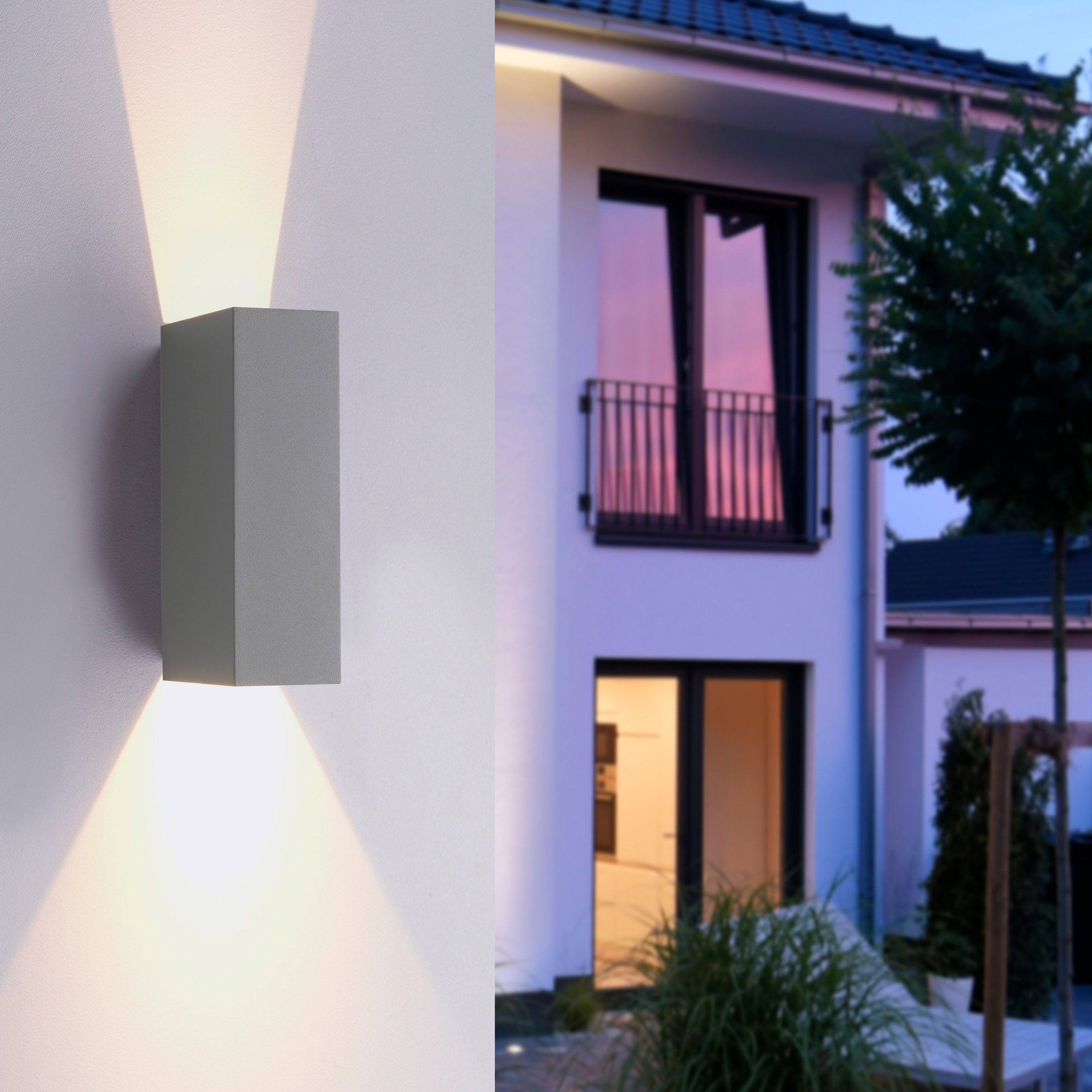 Paul Neuhaus Wandleuchte »BLOCK«, 2 flammig, Leuchtmittel LED-Board   LED f günstig online kaufen