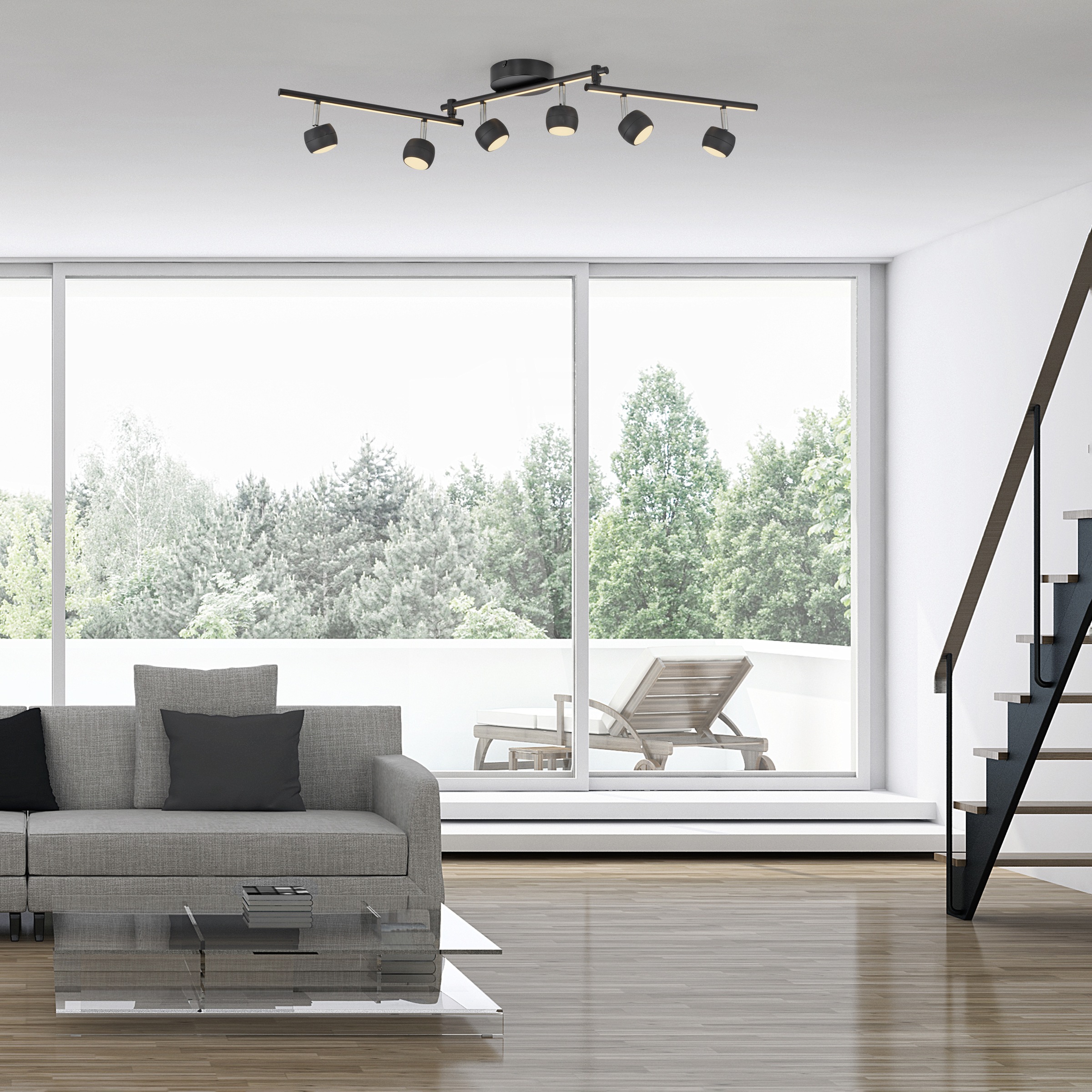 JUST LIGHT LED Deckenleuchte »JARIK« LED-Board 1 Stk. Warmweiß Serienschalt günstig online kaufen