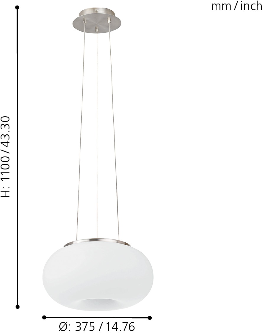 EGLO Pendelleuchte »OPTICA-C«, 1 flammig, Leuchtmittel LED-Board | LED fest integriert, Hängeleuchte, EGLO CONNECT, Steuerung über APP + Fernbedienung