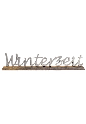 my home Deko-Schriftzug »Winterzeit«, (1 St.), aus Metall, auf Holz kaufen