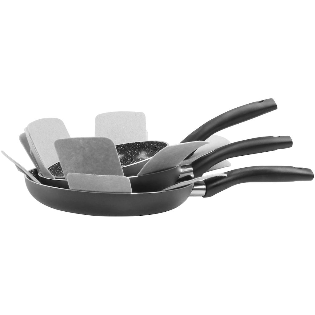 STONELINE Topf-Set, Aluminium, (Set, 14 tlg., Bratentopf 22 cm, je 1 Kochtopf 18/20 cm, je 1 Bratpfanne 16/20/24 cm)