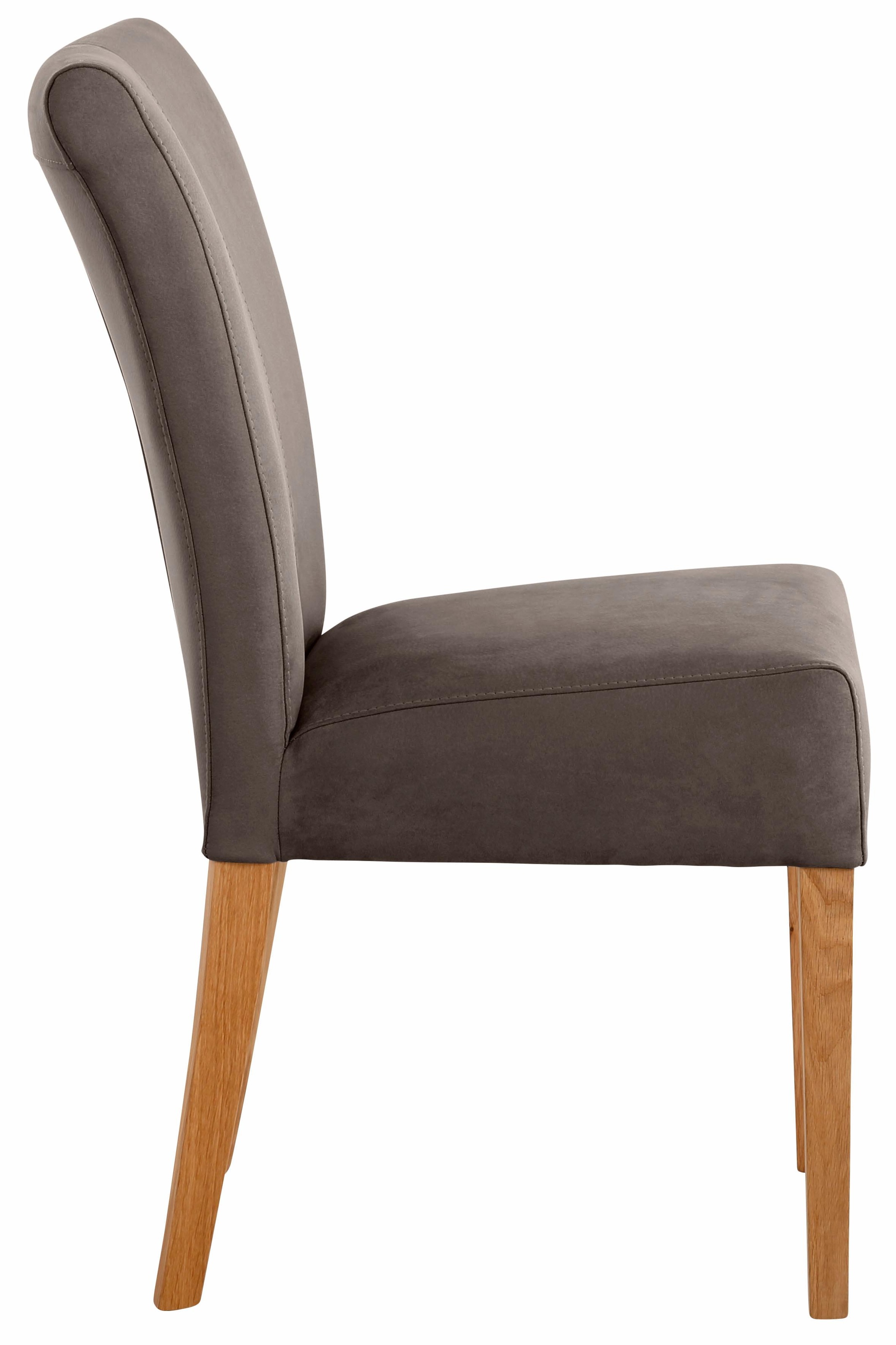 Home affaire Esszimmerstuhl »Queen Polsterstuhl BESTSELLER«, (Set), 6 St., Luxus-Microfaser, verschiedene Bezüge, Gestell Massivholz