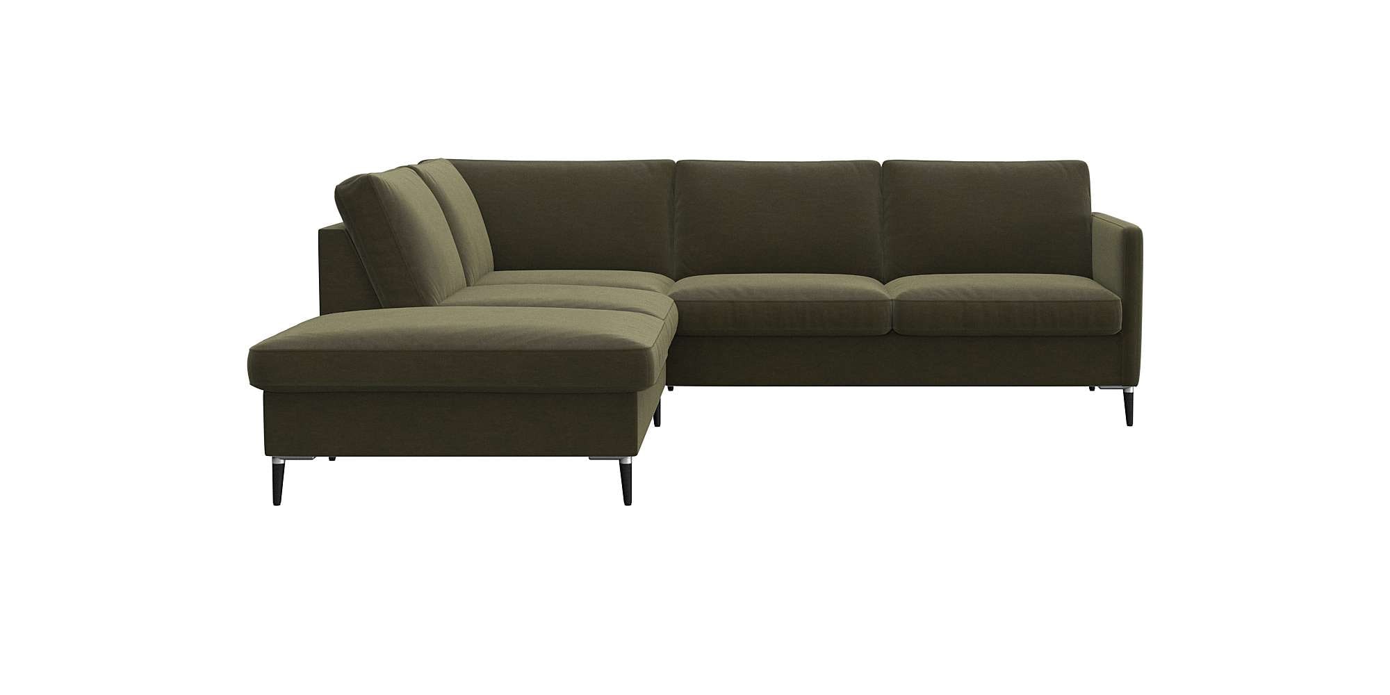 FLEXLUX Ecksofa "Fiore, super Sitzkomfort durch Kaltschaum im Sitz, L-Form" günstig online kaufen