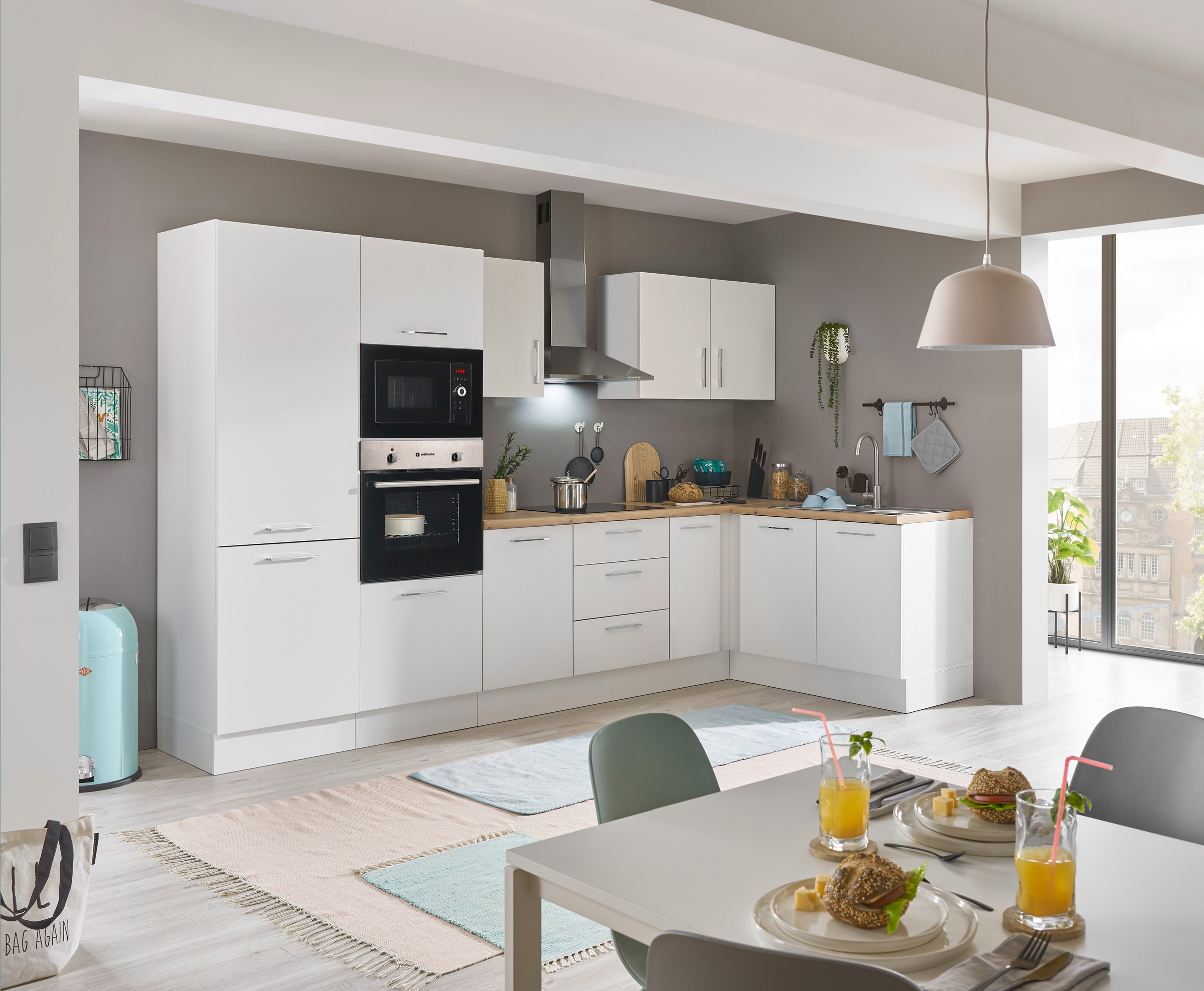 BASIC by Balculina Winkelküche "Turin" Stellbreite 330x175 cm, wahlweise mi günstig online kaufen