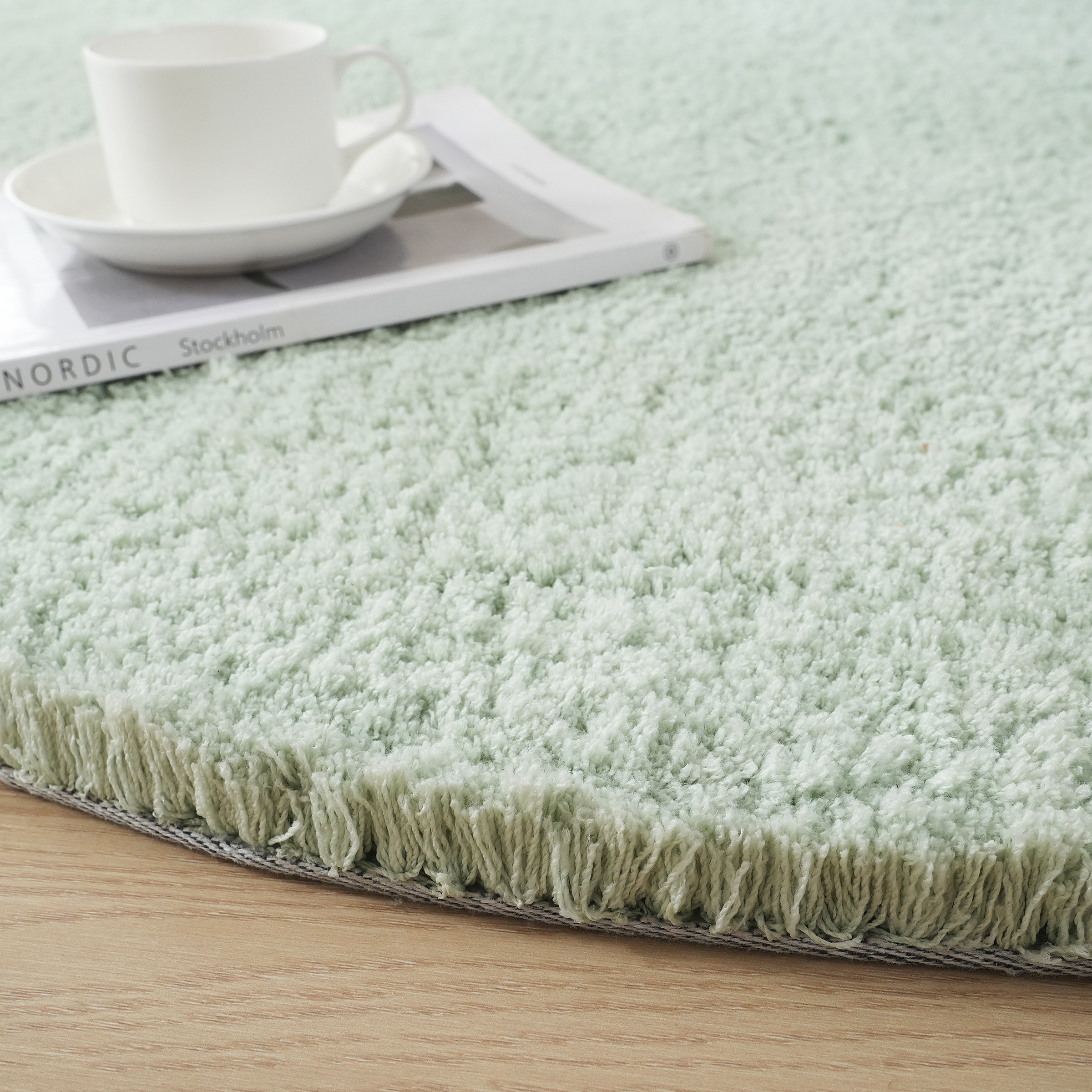 my home Hochflor-Teppich »Microfaser Teppich Magong, besonders weich, sehr feiner Flor«, rund, 25 mm Höhe, unifarben, weiche Teppiche, Wohnzimmer, Schlafzimmer, Kinderzimmer
