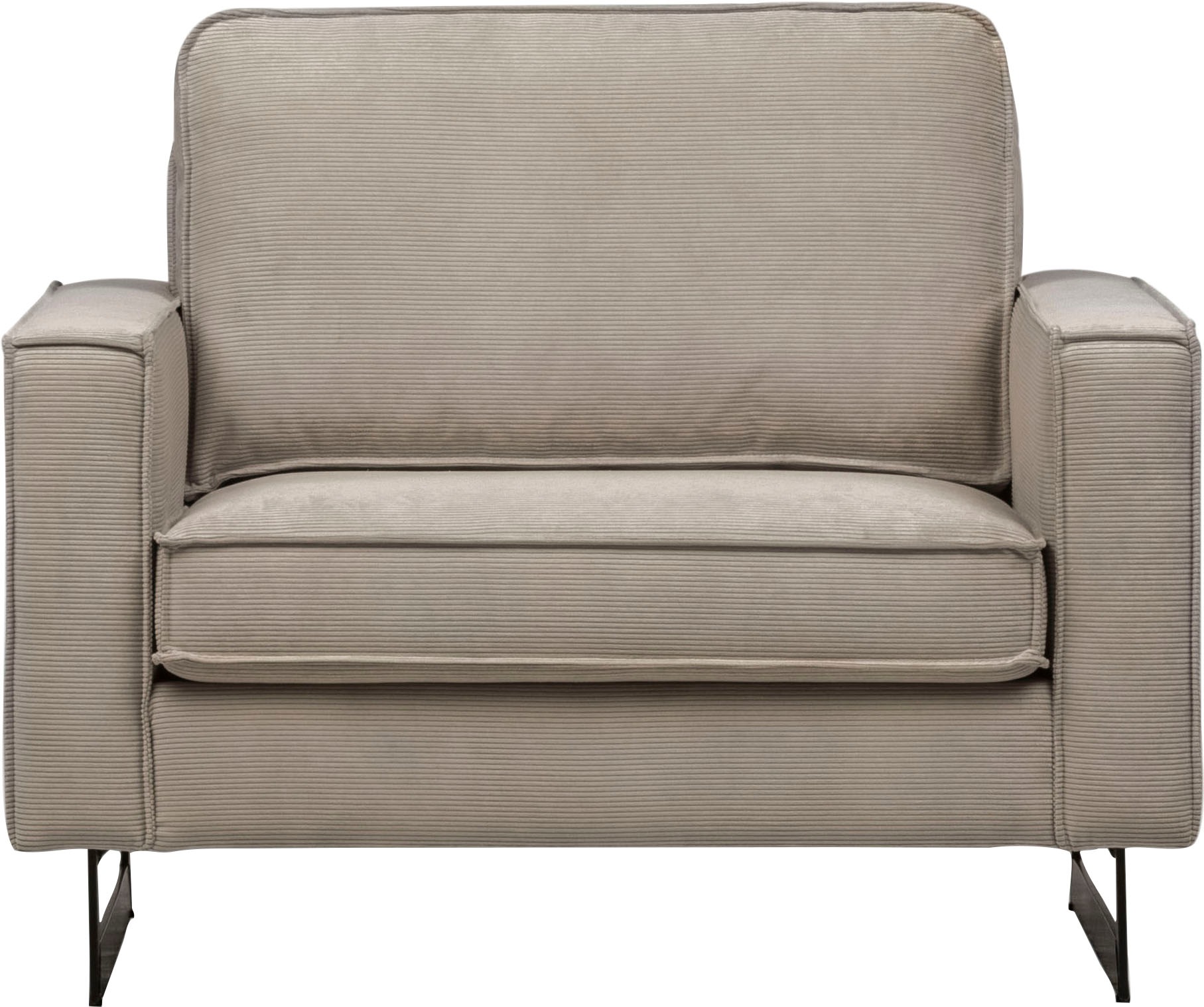 Home affaire Loveseat »Pinto 105 cm, Cord, Chenille, Lederoptik« mit Keder, günstig online kaufen