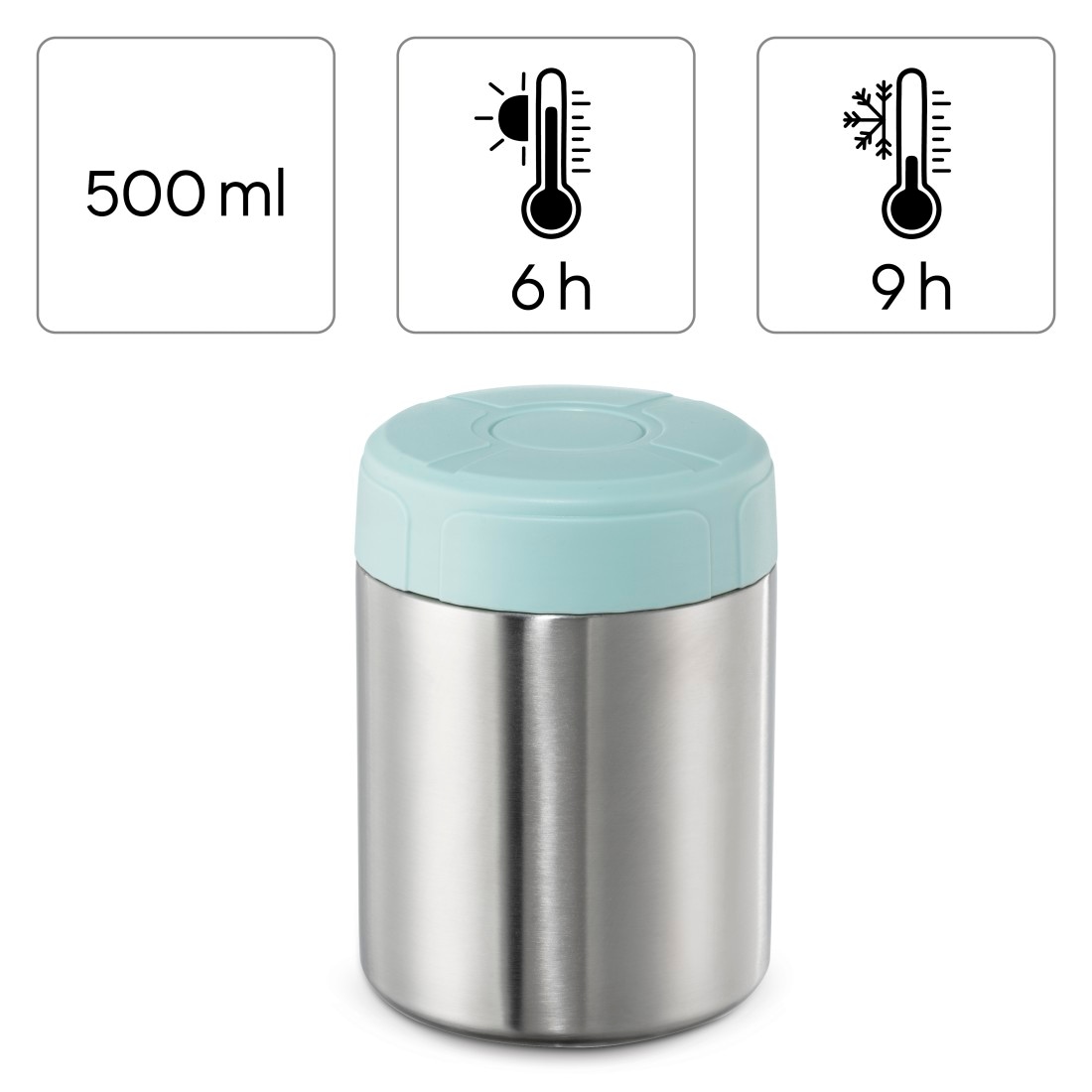 Xavax Thermobehälter »Thermobecher Suppenbehälter 500 ml (auslaufsicher, doppelwandig)«, (2 tlg.), Mehrweg, leichtgewicht To-Go-Becher