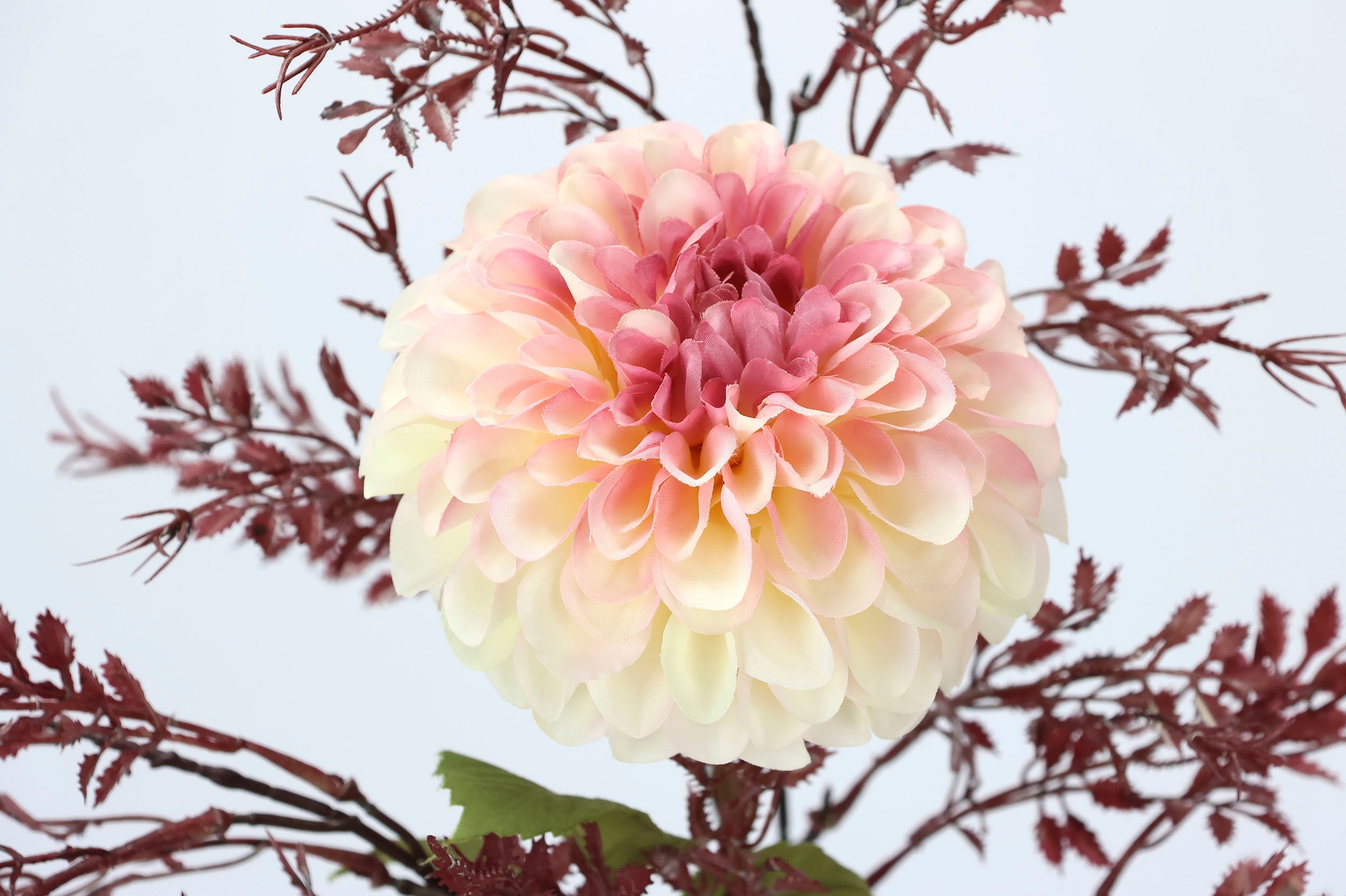 I.GE.A. Kunstblumenstrauß »Kunstblumen Set Dahlie1«, Mit Dekozweig 74 cm hoch Blumen Arrangement Seidenblumen Einzelblumen