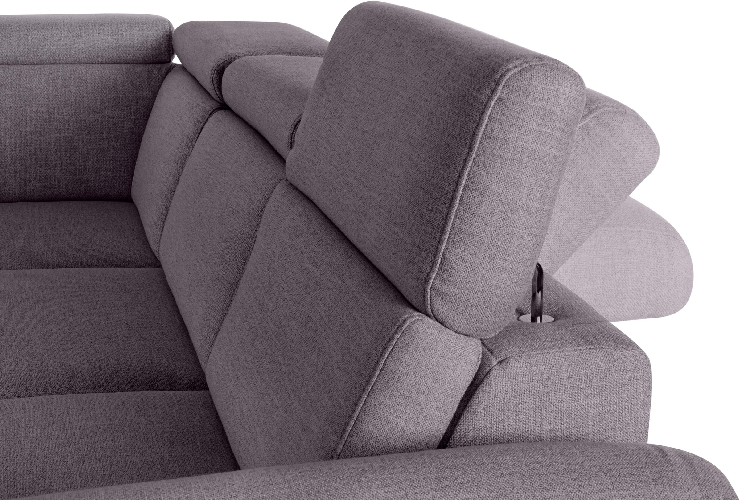 sit&more Ecksofa, inklusive Kopfteilverstellung, wahlweise mit Bettfunktion und Bettkasten