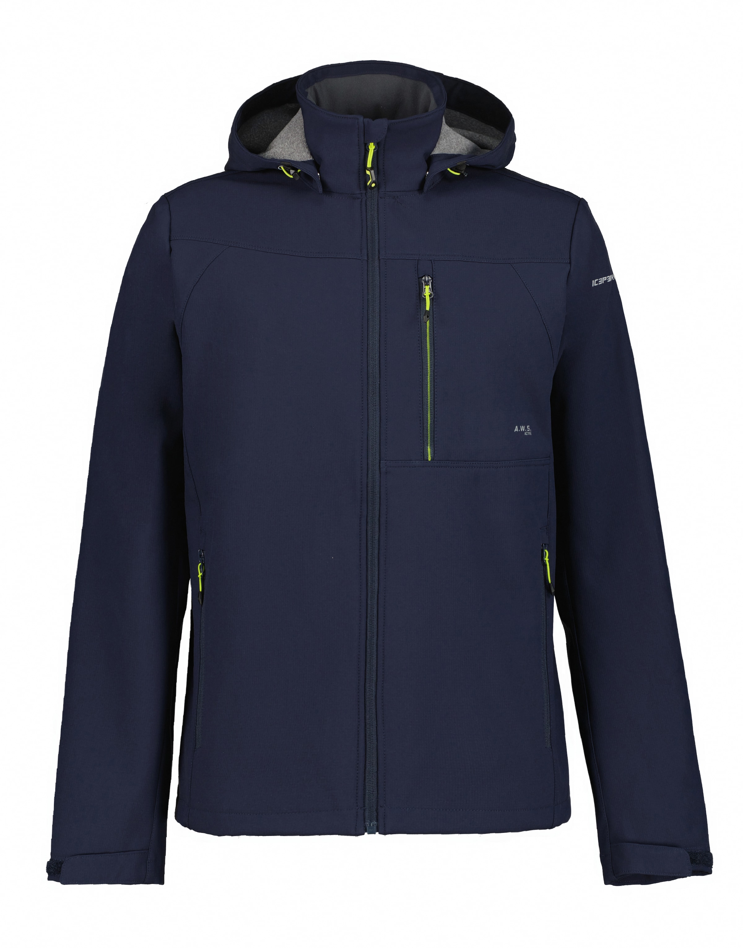 Softshelljacke »ICEPEAK BAZINE«, mit Kapuze, mit dezenten Logoschriftzügen