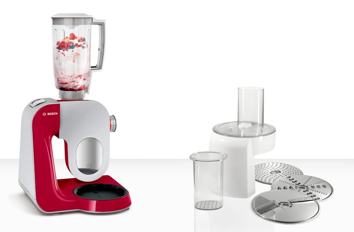 BOSCH Küchenmaschine »MUM5 CreationLine MUM58720«, vielseitig einsetzbar, Durchlaufschnitzler, 3 Reibescheiben, Mixer