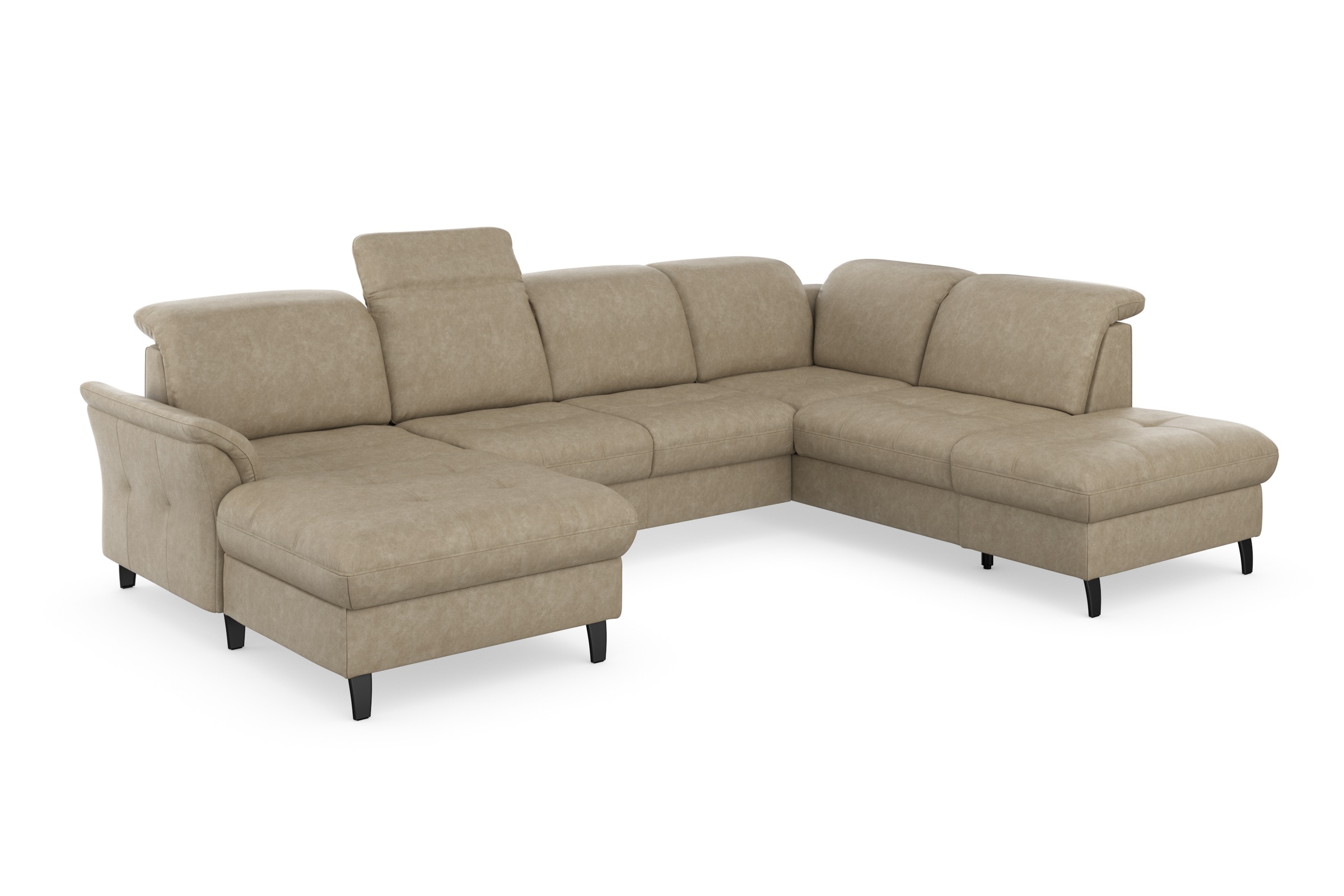 sit&more Wohnlandschaft »Maggiore U-Form«, wahlweise mit Kopfteilverstellung, Bettfunktion und Stauraum