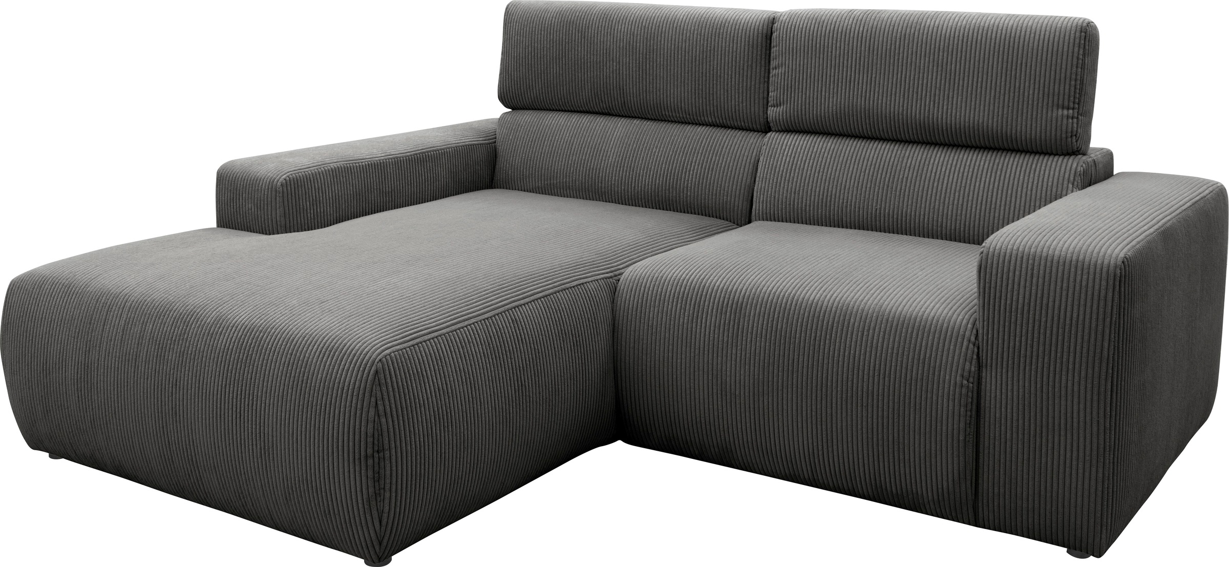 DOMO collection Ecksofa »Brandon kleine Ausführung B/T/H: 214/100/80 cm«, Mit Kopfteilverstellung, auch in Leder und Cord, L-Form