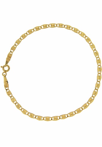 Firetti Goldarmband »Plättchenkettengliederung, Diamantiert, Glanz, 3 mm breit« kaufen