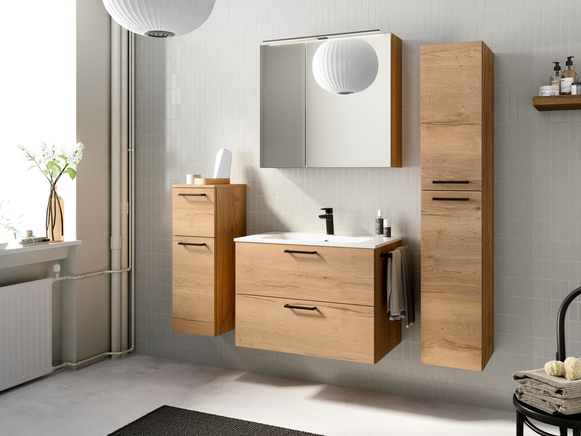 nobilia® Badmöbel-Set »Tolvina«, (2 St., vormontiert, mit Soft-Close), inkl günstig online kaufen