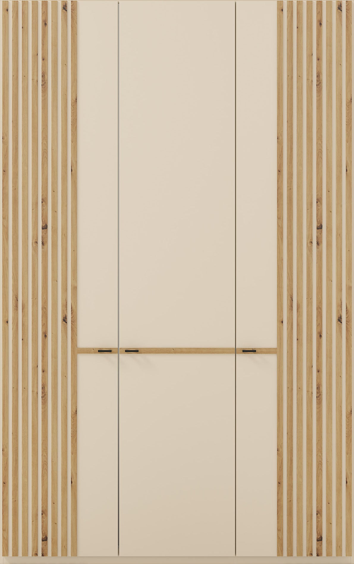 Musterring Drehtürenschrank »Isabelle« Lamellen in Eiche, Griffe in schwarz, verschiedene Größen und Farben