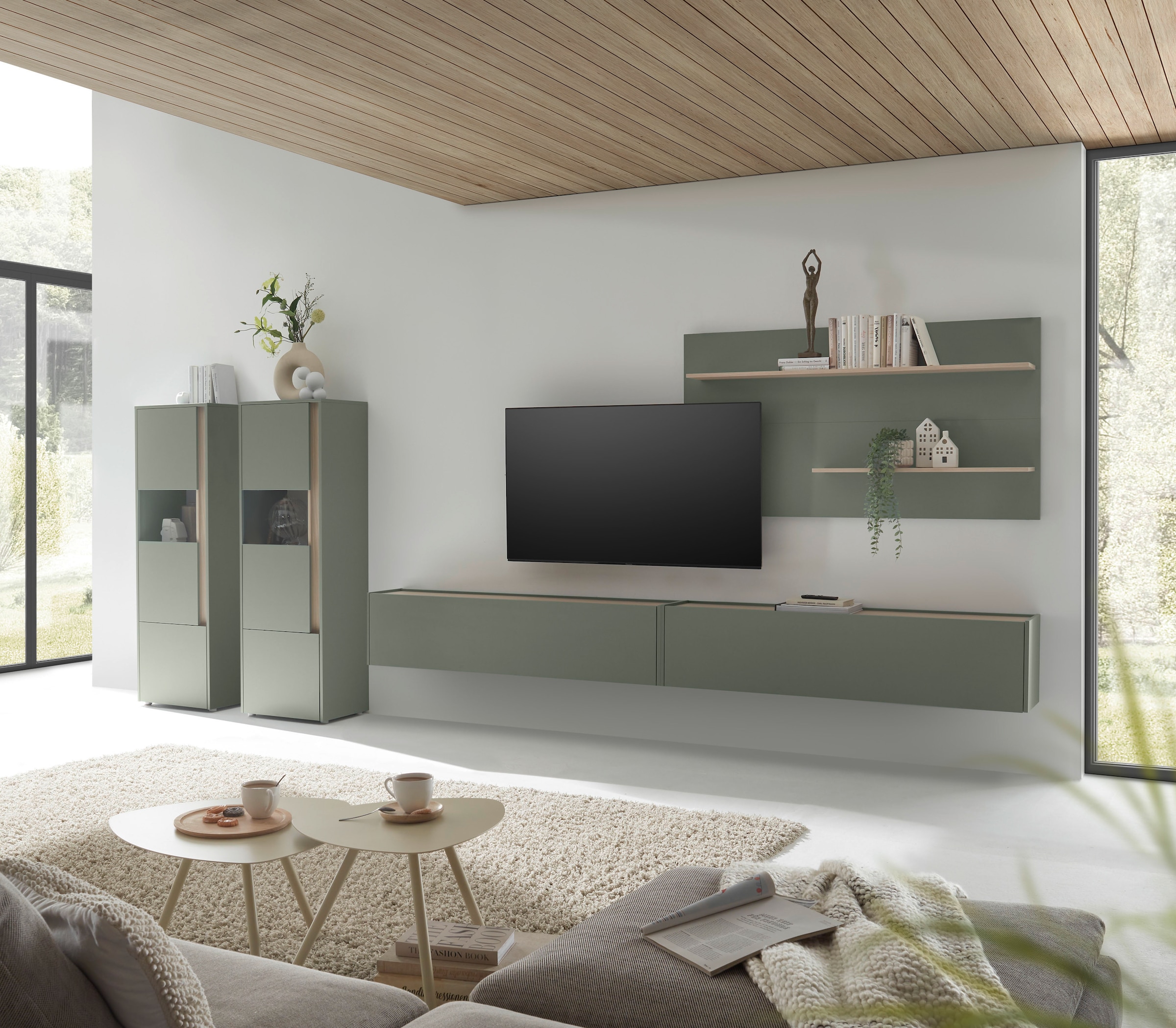 Home affaire Wohnwand »City/Giron, moderne Anbauwand, Komplettset in vielen Farben verfügbar« Set, 3 Stk. tlg.