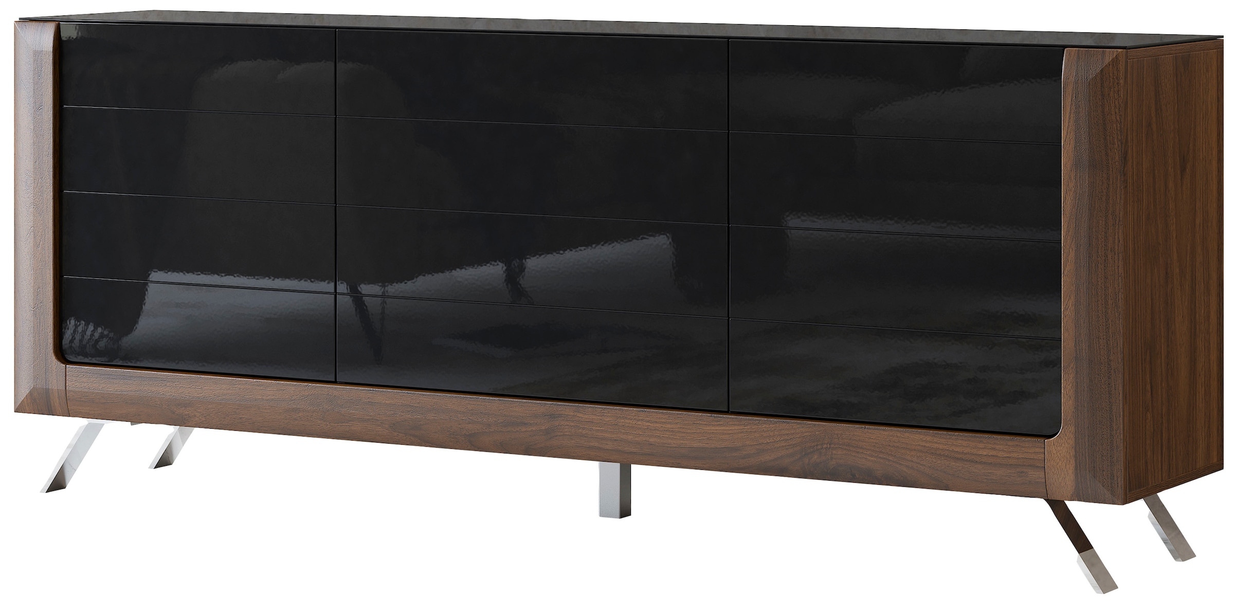 Leonique Sideboard »Kasai«, Breite 199 cm, mit 3 Türen