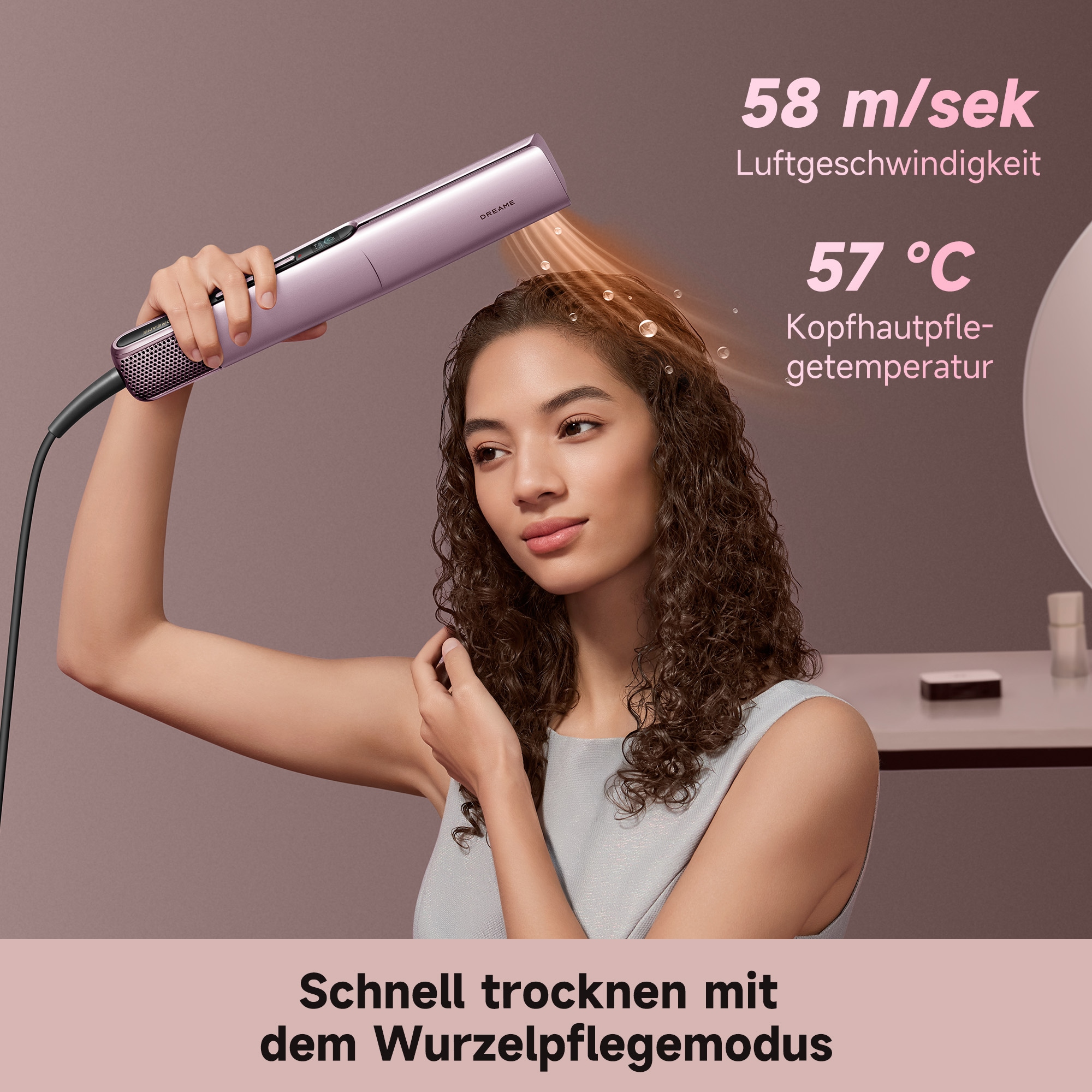 Dreame Glätteisen »Aero Straight Pro« Nassfunktion, Hitzeschutz, Ionen