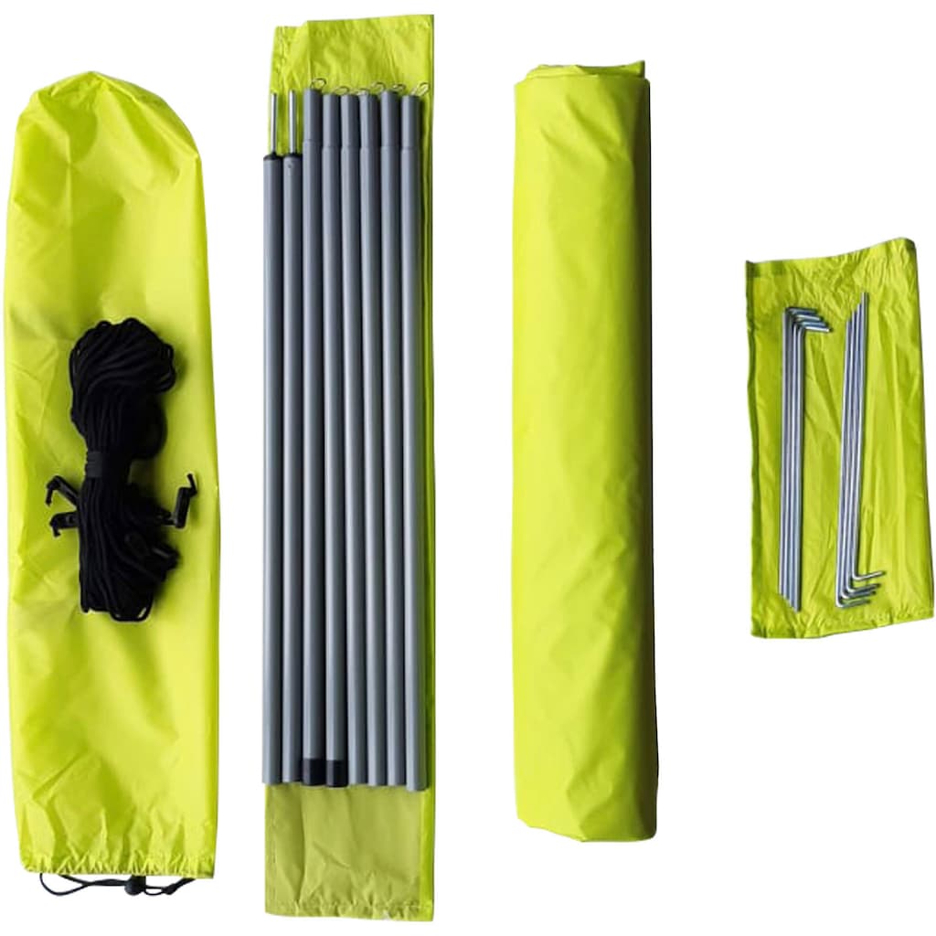 EXPLORER Sonnensegel »Sonnensegel 3x4m rechteckig wasserabweisend mit Stangen«, (Set, Leinen und Heringen Sonnenschutz UPF80+ UV Schutz)