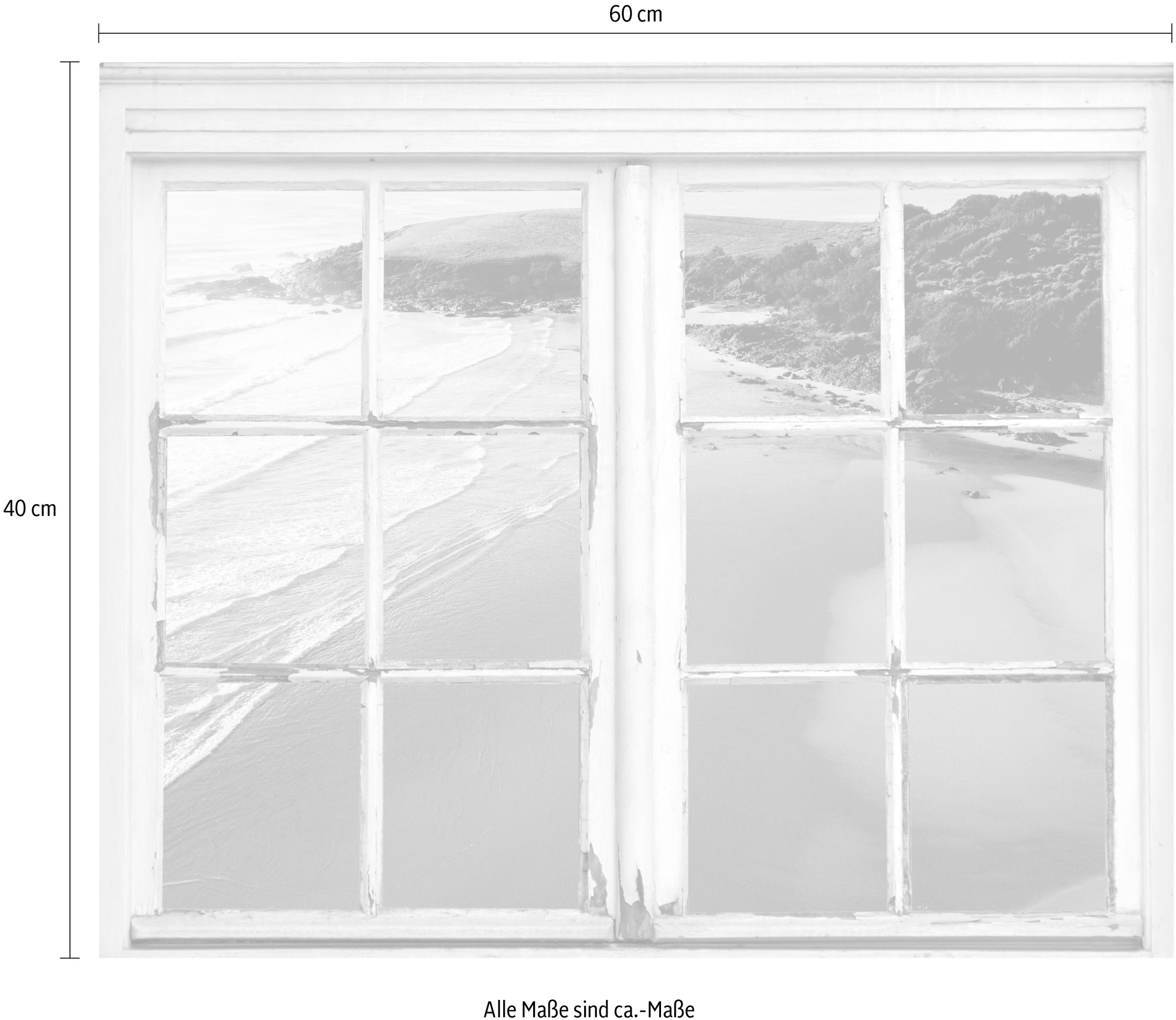 queence Wandsticker »Strand«, Wandsticker, Wandbild, selbstklebend, Sand, Strand