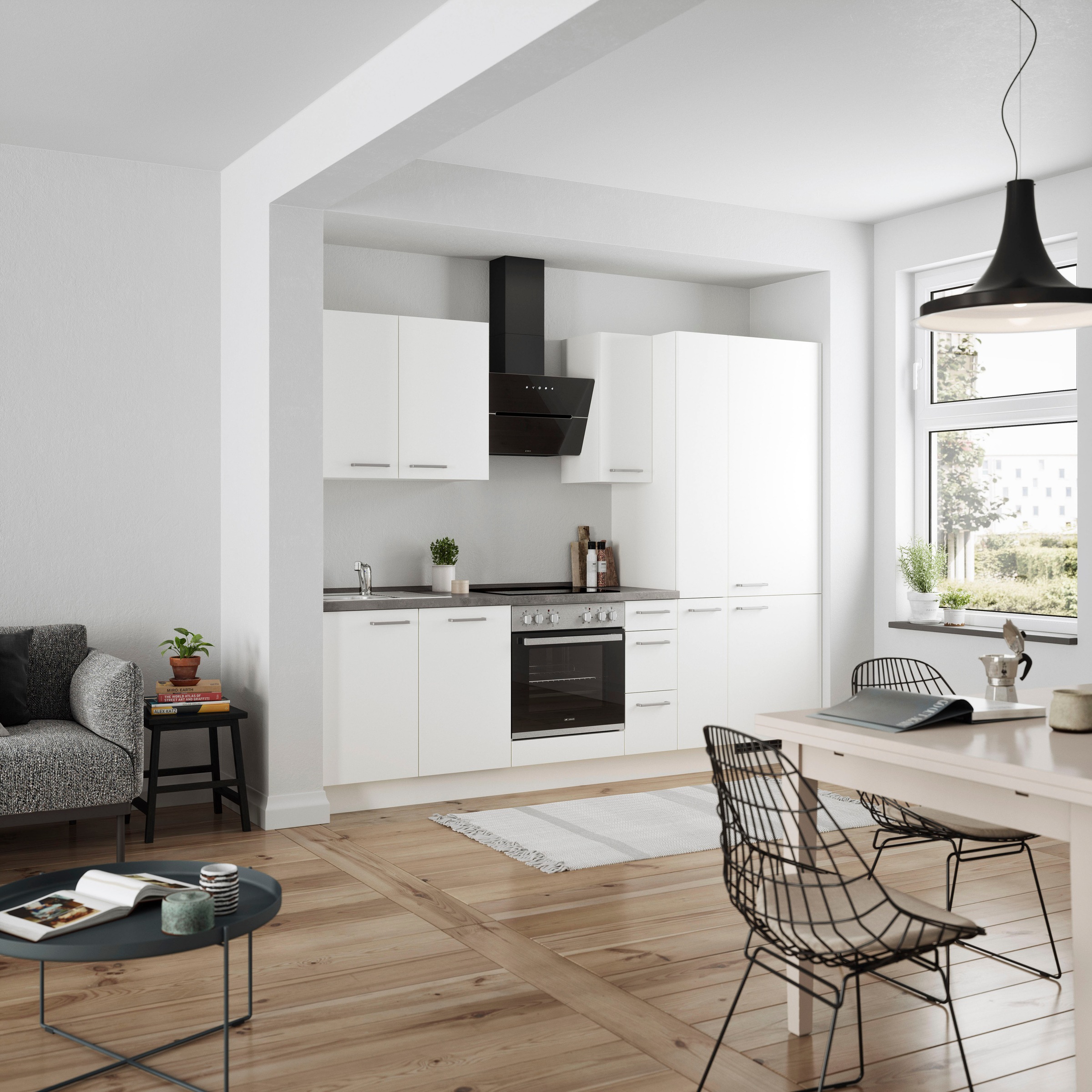 nobilia® Küchenzeile »"Touch II"«, vormontiert, Ausrichtung wählbar, Breite 270 cm, wahlw. mit E-Geräten