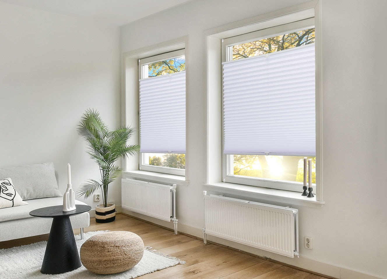 my home Plissee »GELLO«, Lichtschutz, ohne Bohren, verspannt, in Streifen-Optik, Klemmfix, im Fixmaß