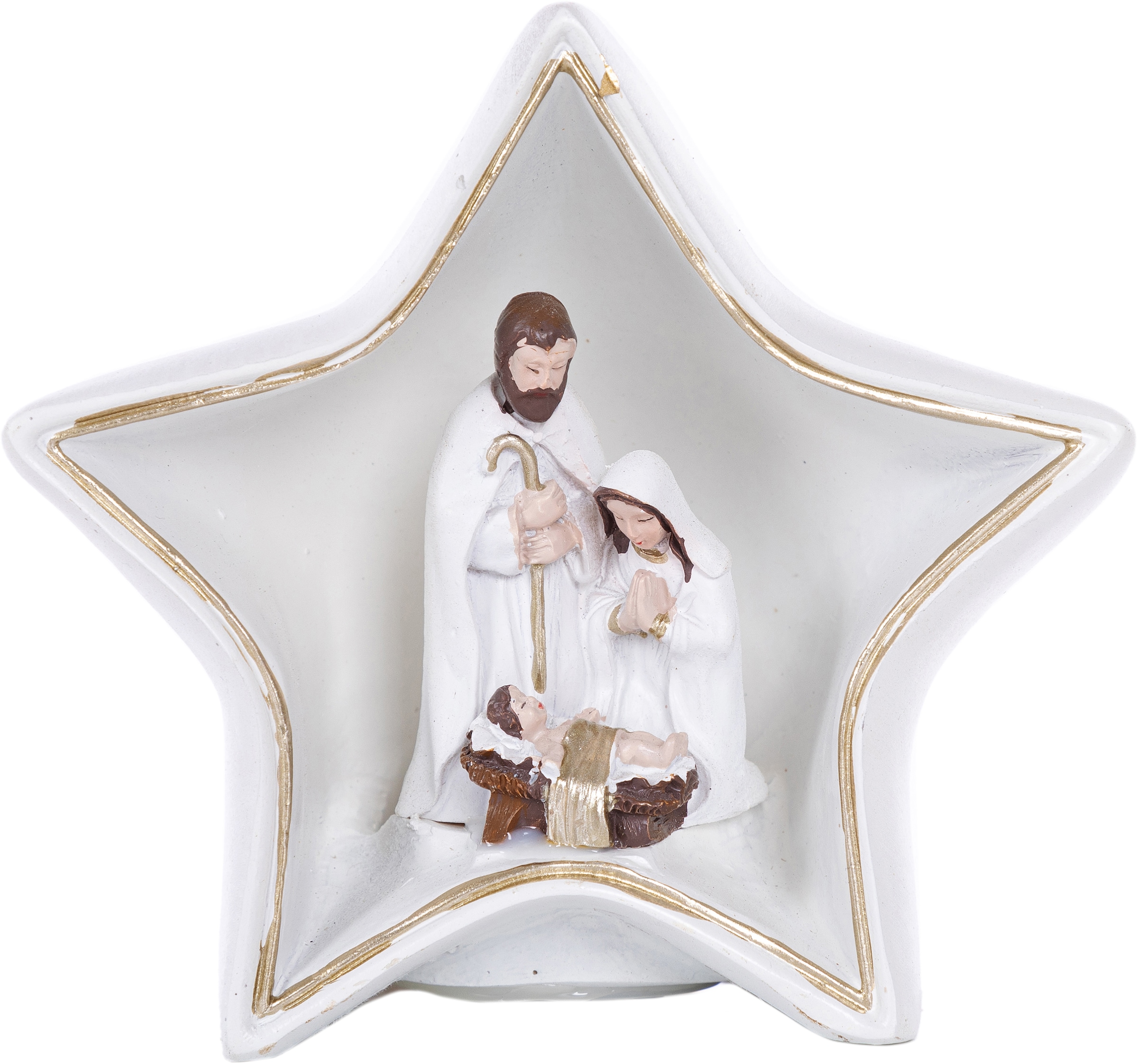Myflair Möbel & Accessoires Krippe »Weihnachtsdeko«, (1 tlg.), mit LED Beleuchtung