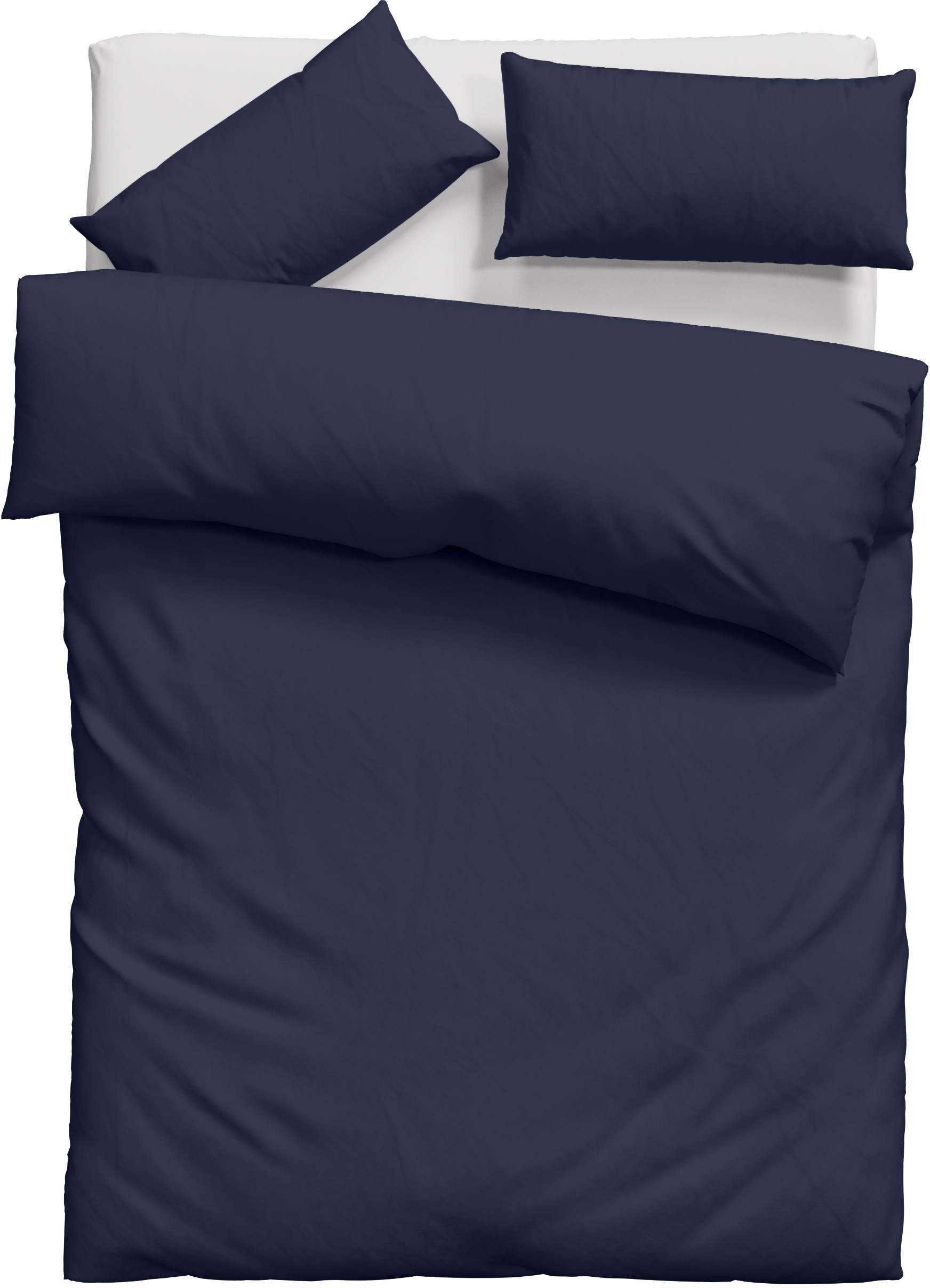 OTTO home Bettwäsche »Mila in 135x200, 155x220 oder 200x200 cm« 2 Mako-Satin, Bettwäsche aus Baumwolle, unifarbene Bettwäsche