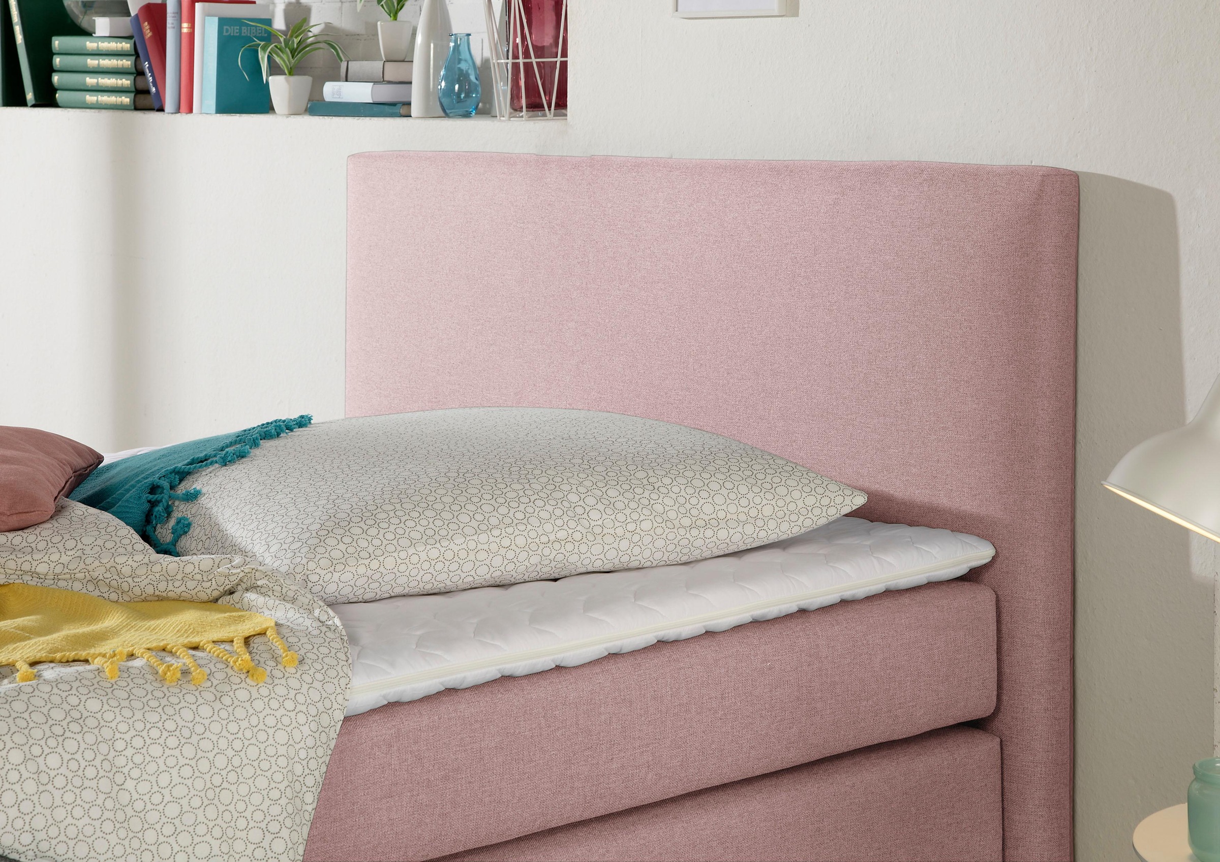 INOSIGN Boxspringbett »Eliana«, inkl. Topper, in 4 Breiten, 3 Matratzenarten und 2 Härtegraden