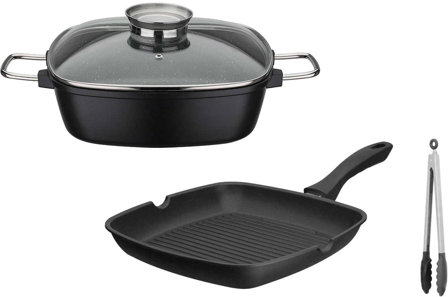 GSW Topf-Set »Gourmet Granit Grillmeister«, Aluminiumguss, (Set, 4 tlg., 1 günstig online kaufen