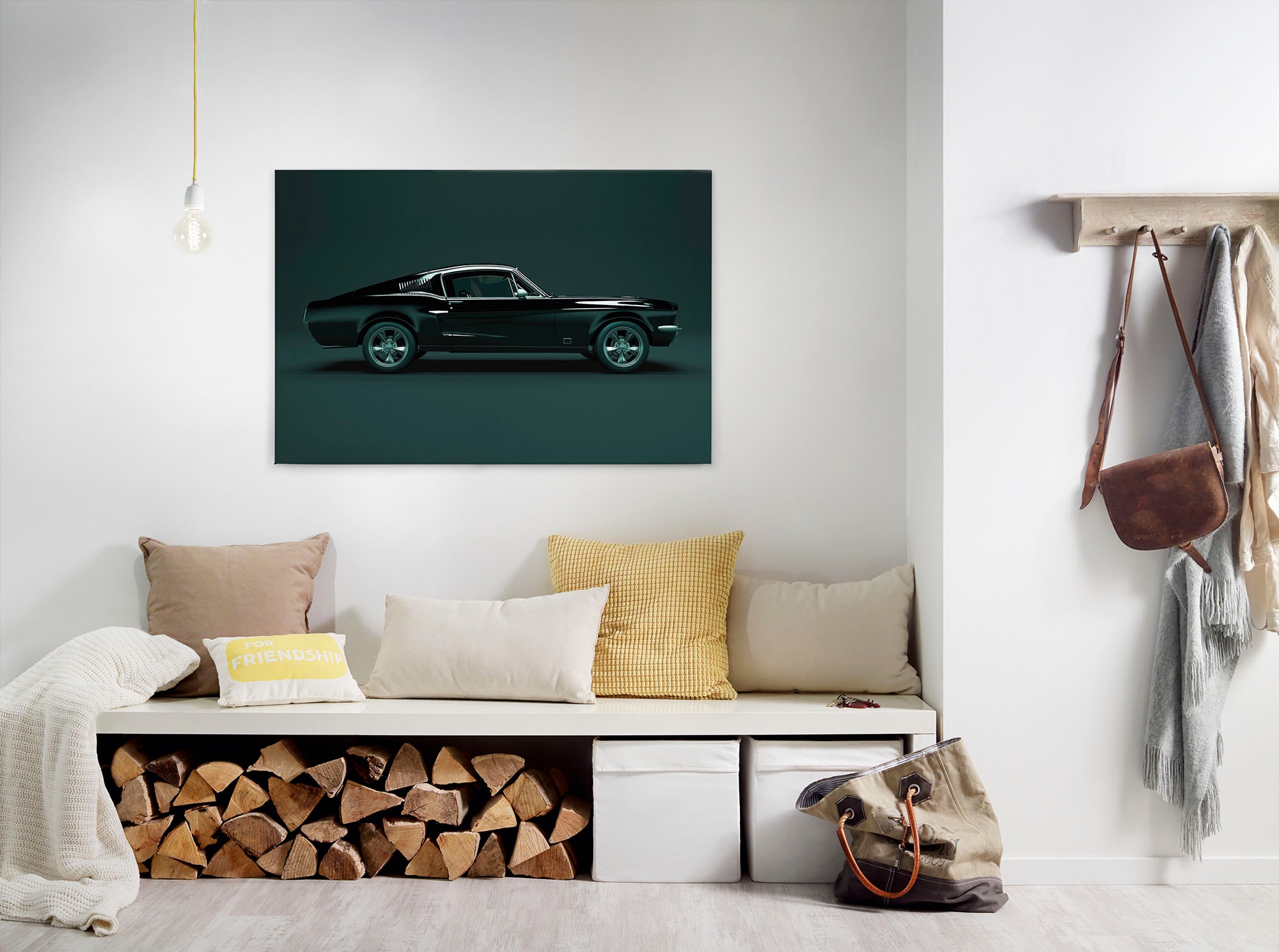 A.S. Création Leinwandbild "mustang", Kunst-Auto-Kinder, (1 St.), Keilrahme günstig online kaufen