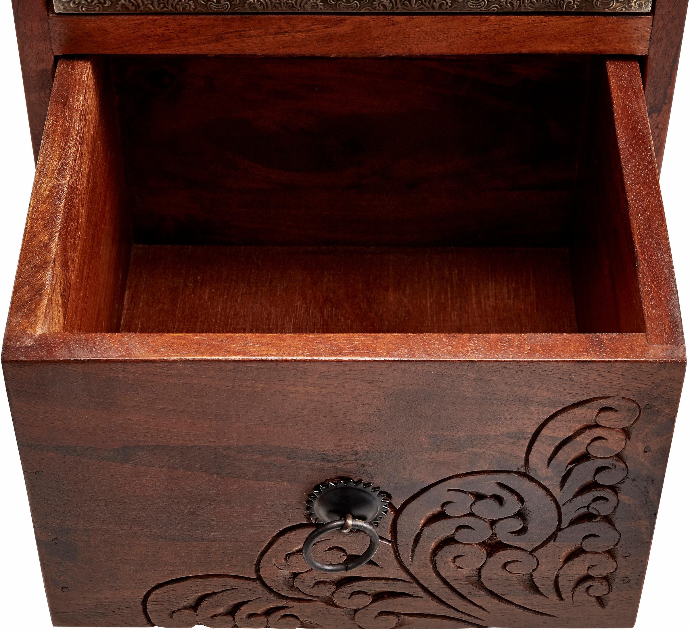 Home affaire Kommode »Mahar«, Breite 30 cm mit Metallfronten