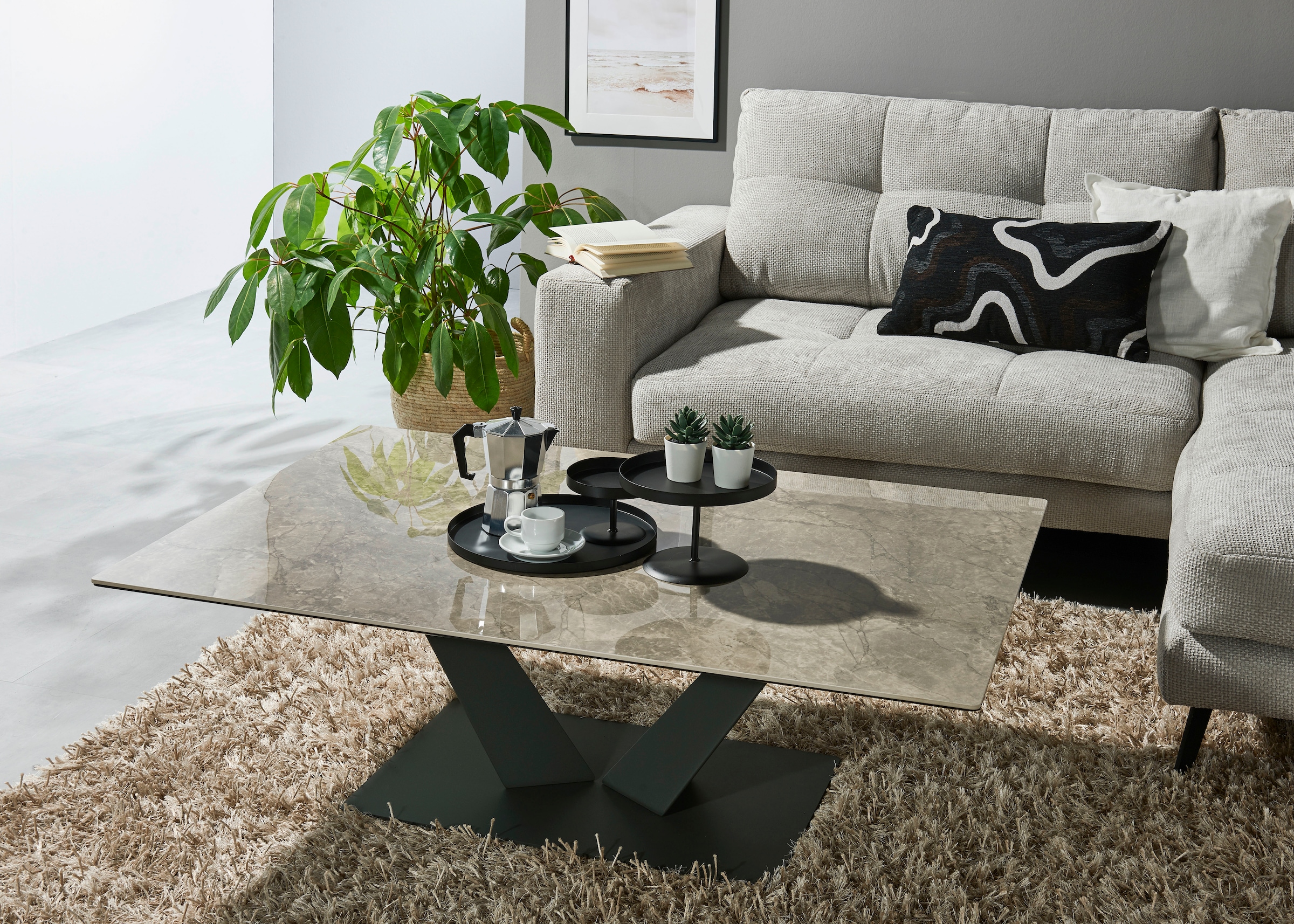 Stolkom Couchtisch »Gisele« 120 cm breit mit Keramikoberfläche