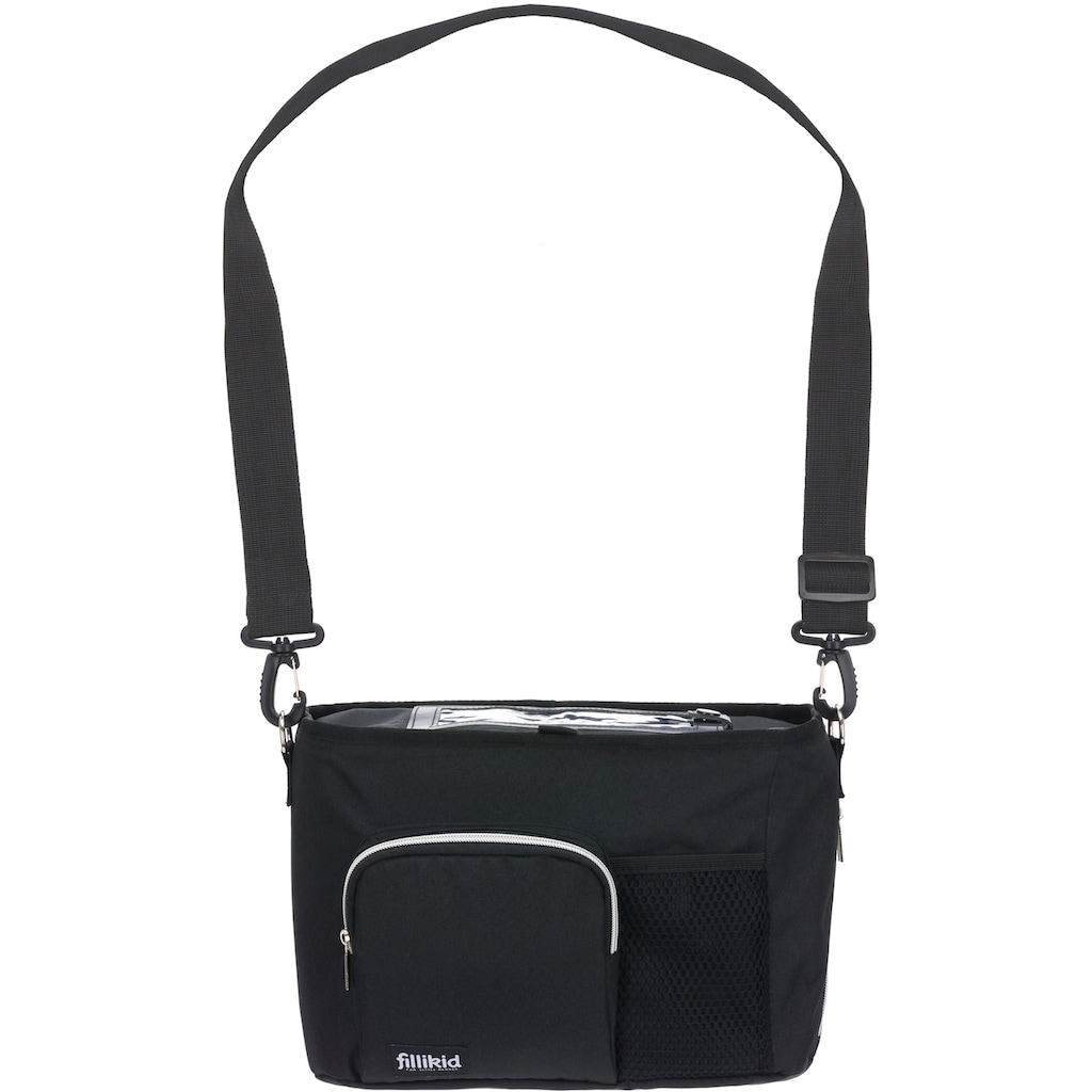 Fillikid Wickeltasche »Buggy Organizer, schwarz«, mit Wickelauflage und Netztasche