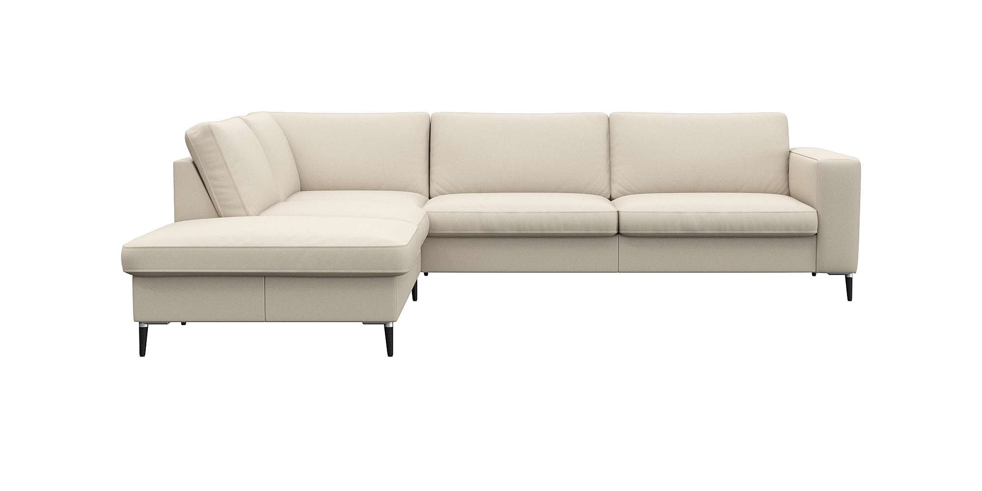 FLEXLUX Ecksofa »Fiore, super Sitzkomfort durch Kaltschaum im Sitz, L-Form« günstig online kaufen