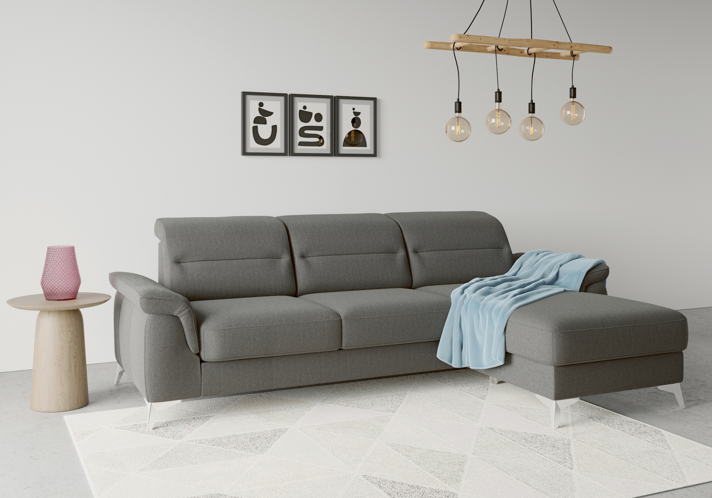 sit&more Ecksofa »Sinatra L-Form« mit Recamiere, optinal mit Kopfteilverste günstig online kaufen