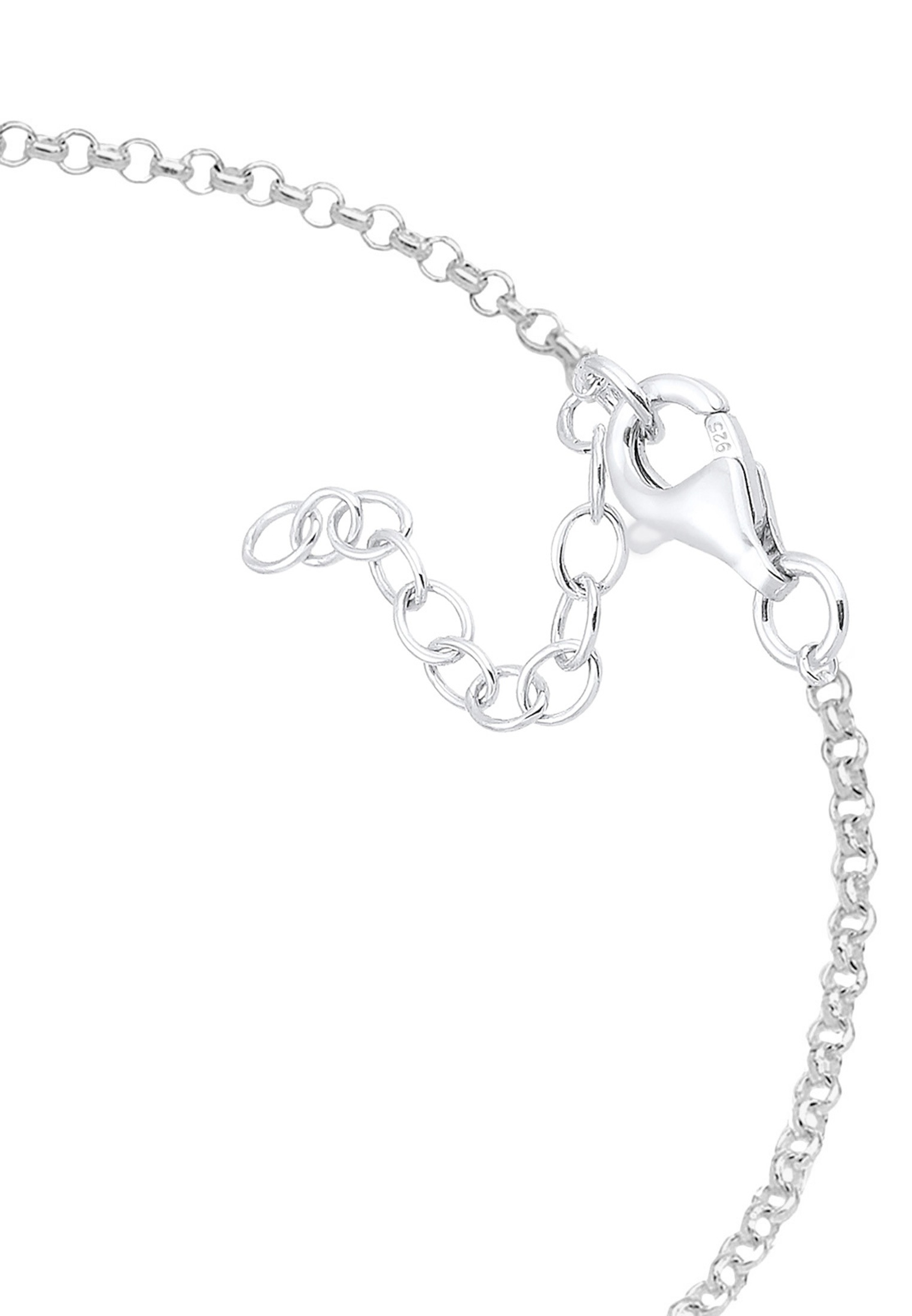 Elli Armband »Halbmond und Mondstein 925 Silber vergoldet«